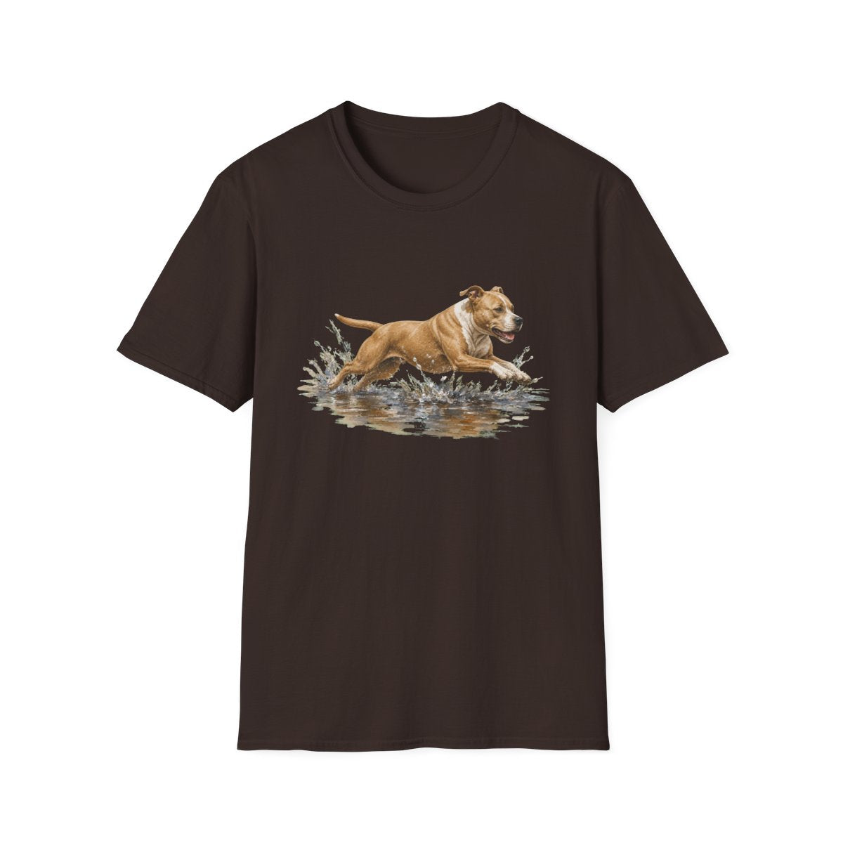 No Puddle Left Behind American Pit Bull Terrier Tee - Dark Chocolate