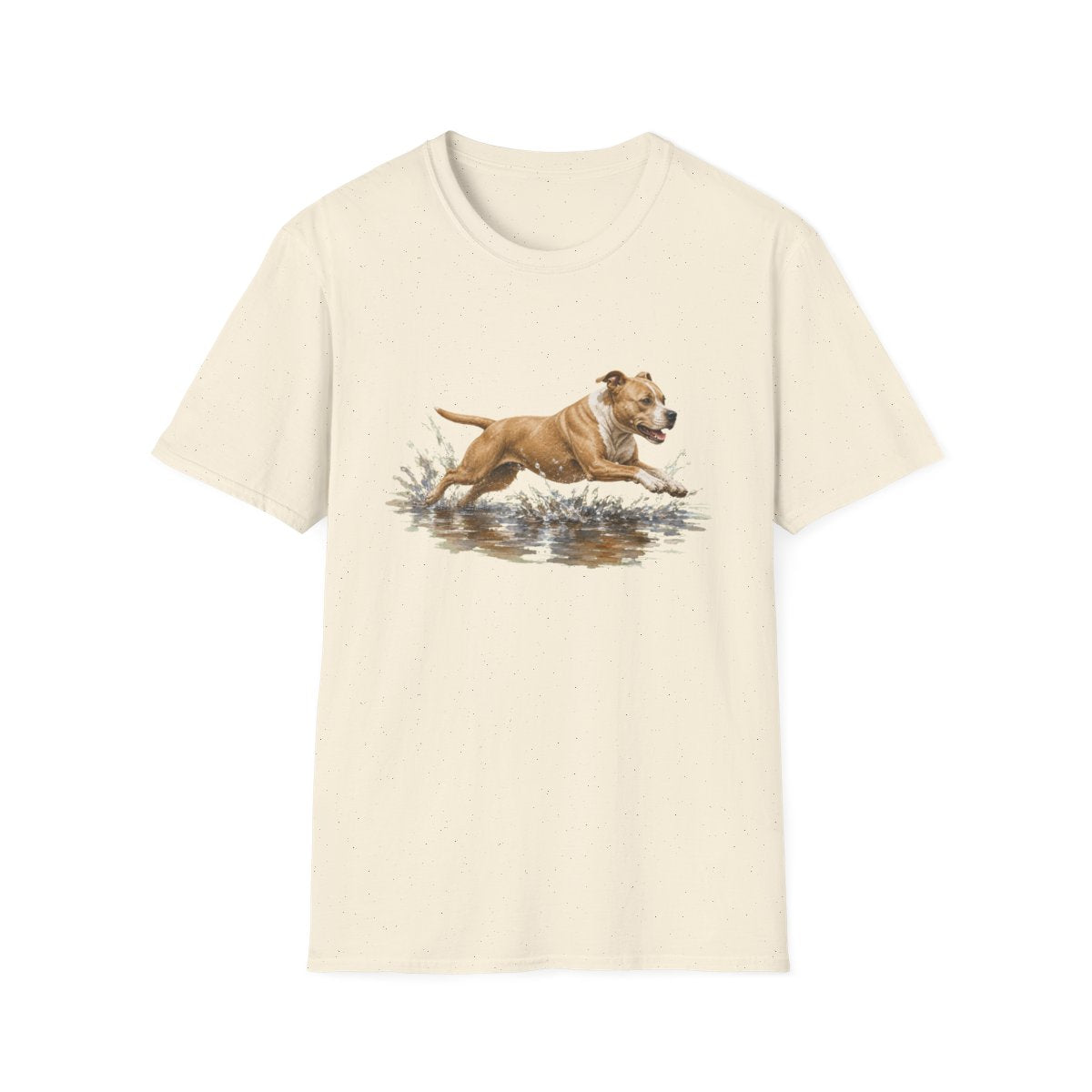 No Puddle Left Behind American Pit Bull Terrier Tee - Natural