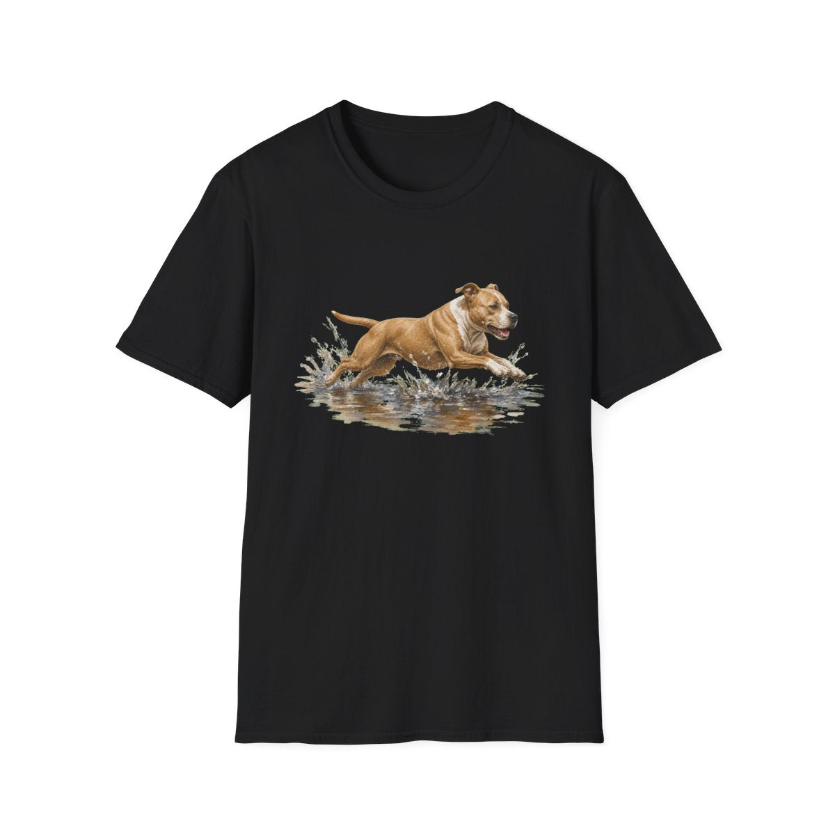 No Puddle Left Behind American Pit Bull Terrier Tee - Black