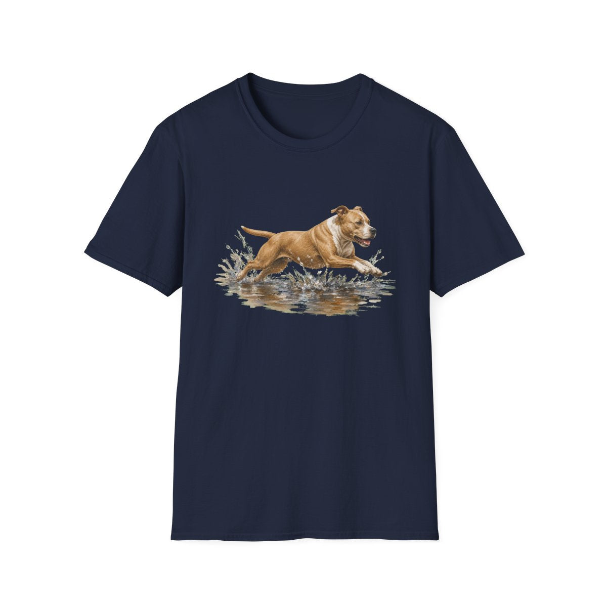 No Puddle Left Behind American Pit Bull Terrier Tee - Navy
