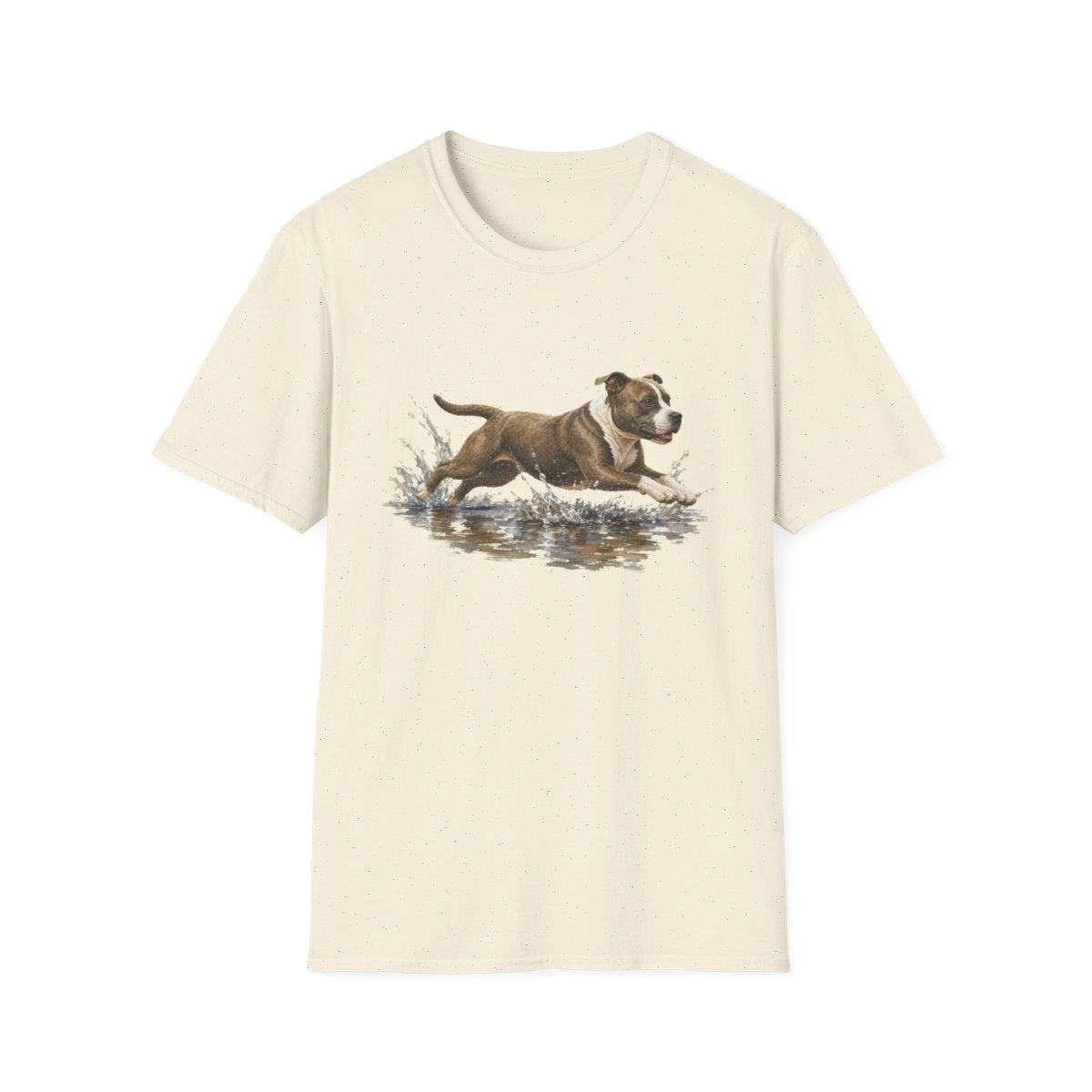 No Puddle Left Behind American Staffordshire Terrier Tee - Natural