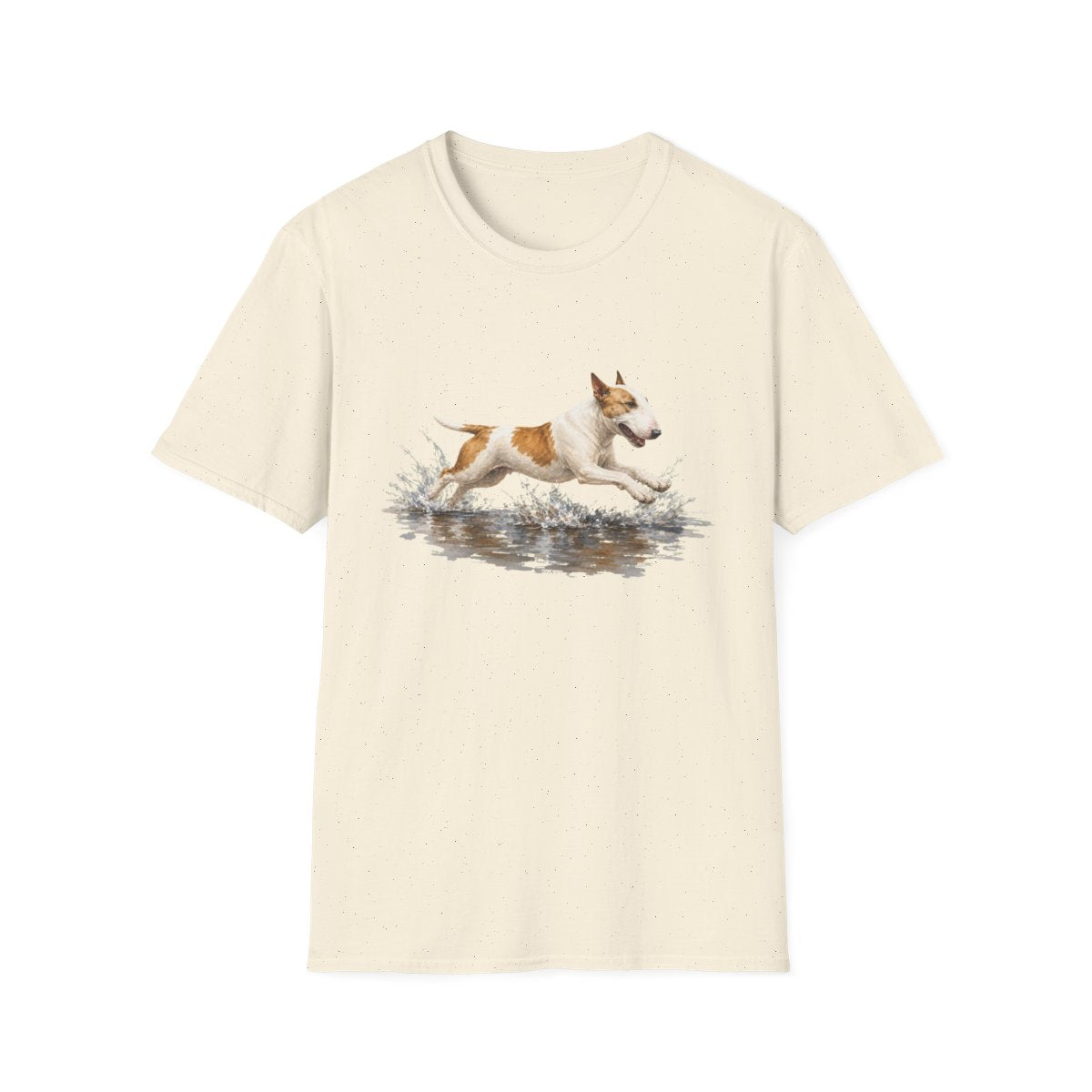 No Puddle Left Behind Bull Terrier Tee - Natural