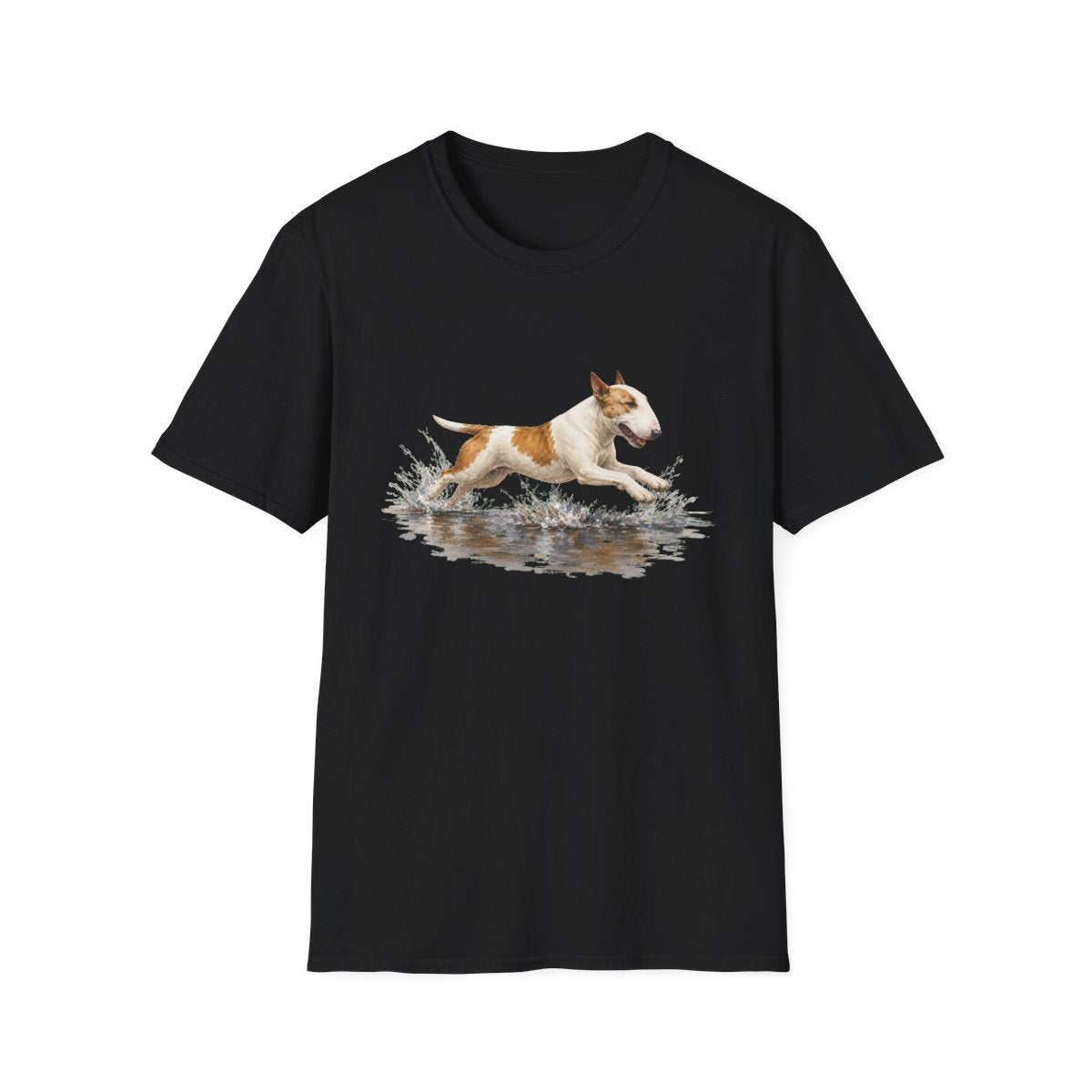 No Puddle Left Behind Bull Terrier Tee - Black