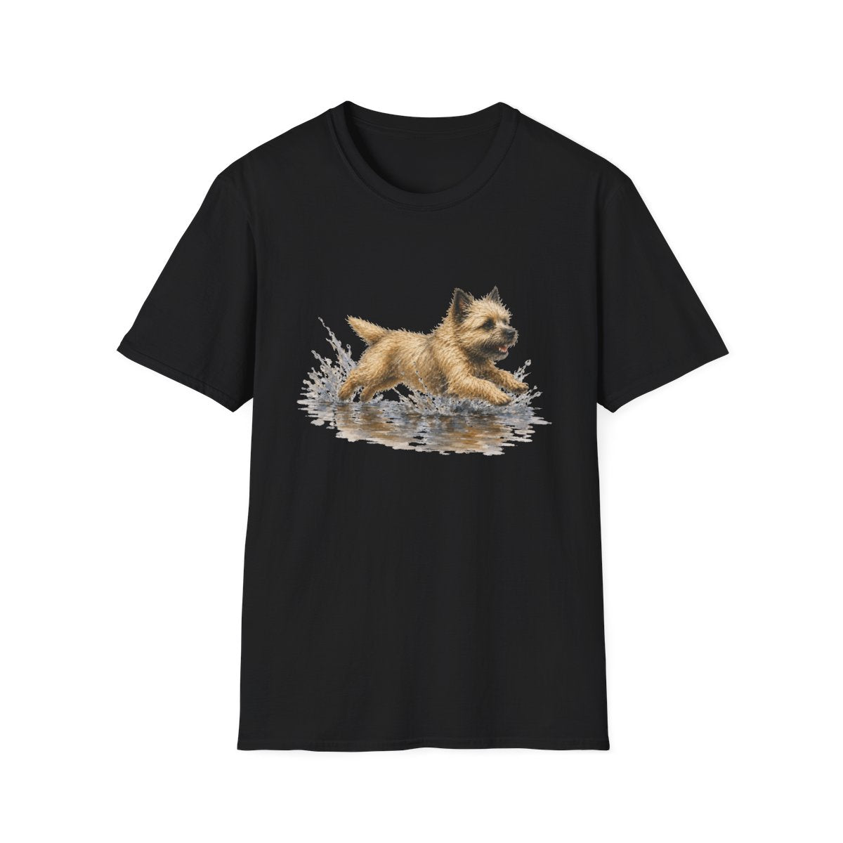 No Puddle Left Behind Cairn Terrier Tee - Black