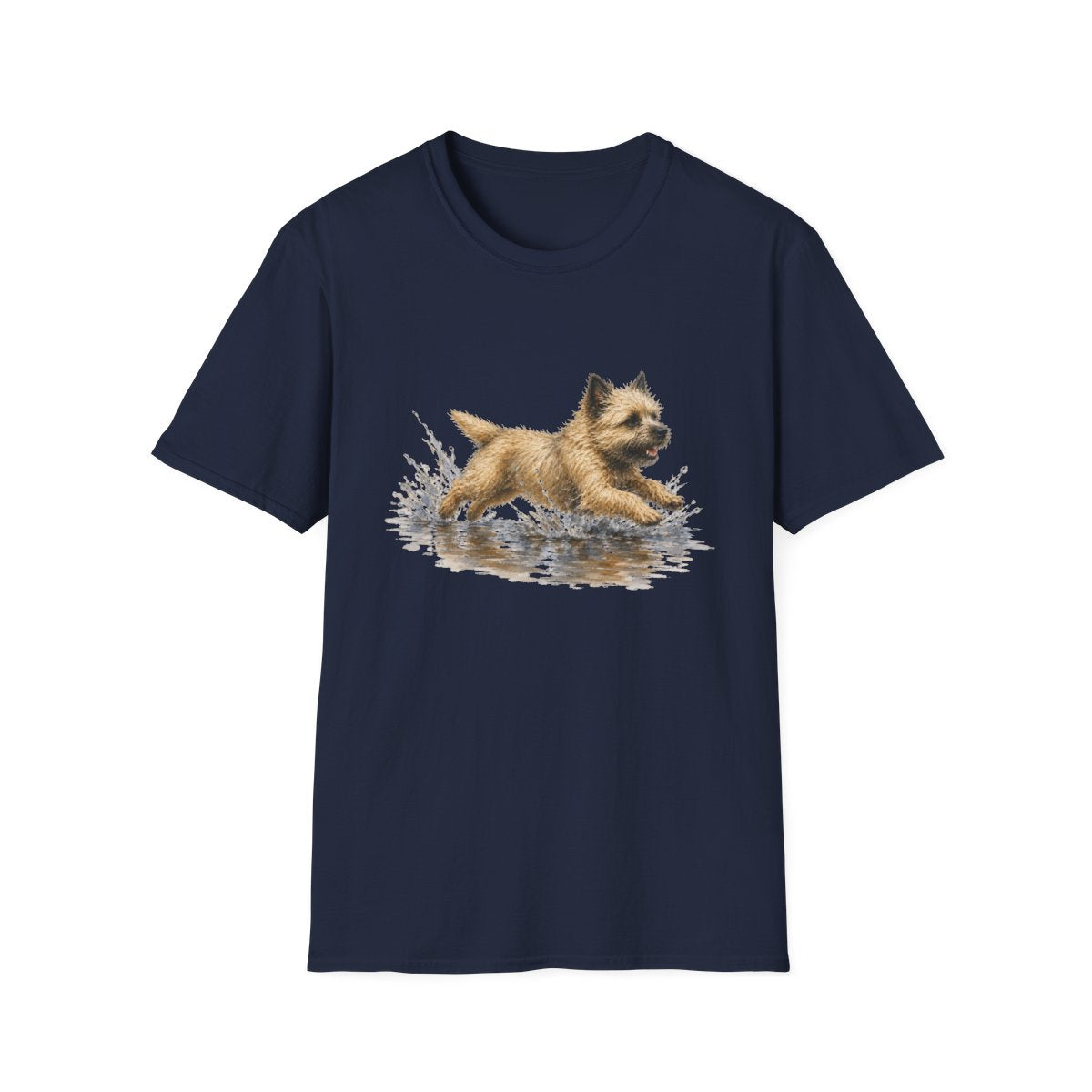No Puddle Left Behind Cairn Terrier Tee - Navy