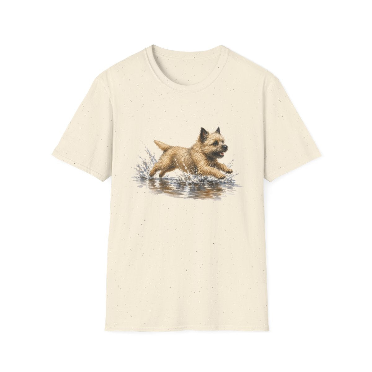 No Puddle Left Behind Cairn Terrier Tee - Natural