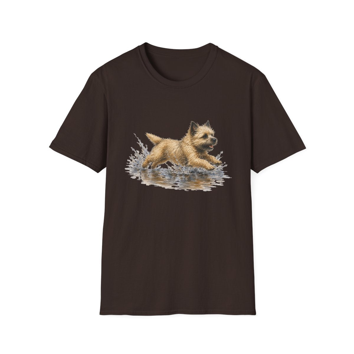 No Puddle Left Behind Cairn Terrier Tee - Dark Chocolate