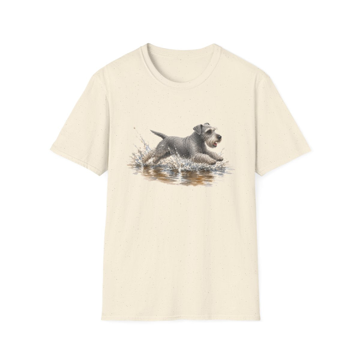 No Puddle Left Behind Cesky Terrier Tee - Natural