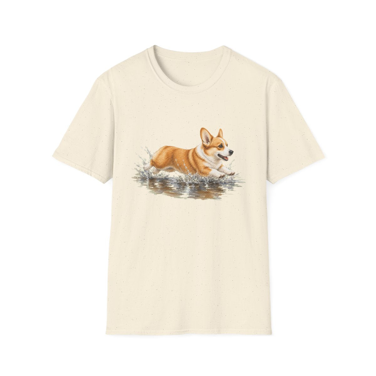 No Puddle Left Behind Corgi Tee - Natural