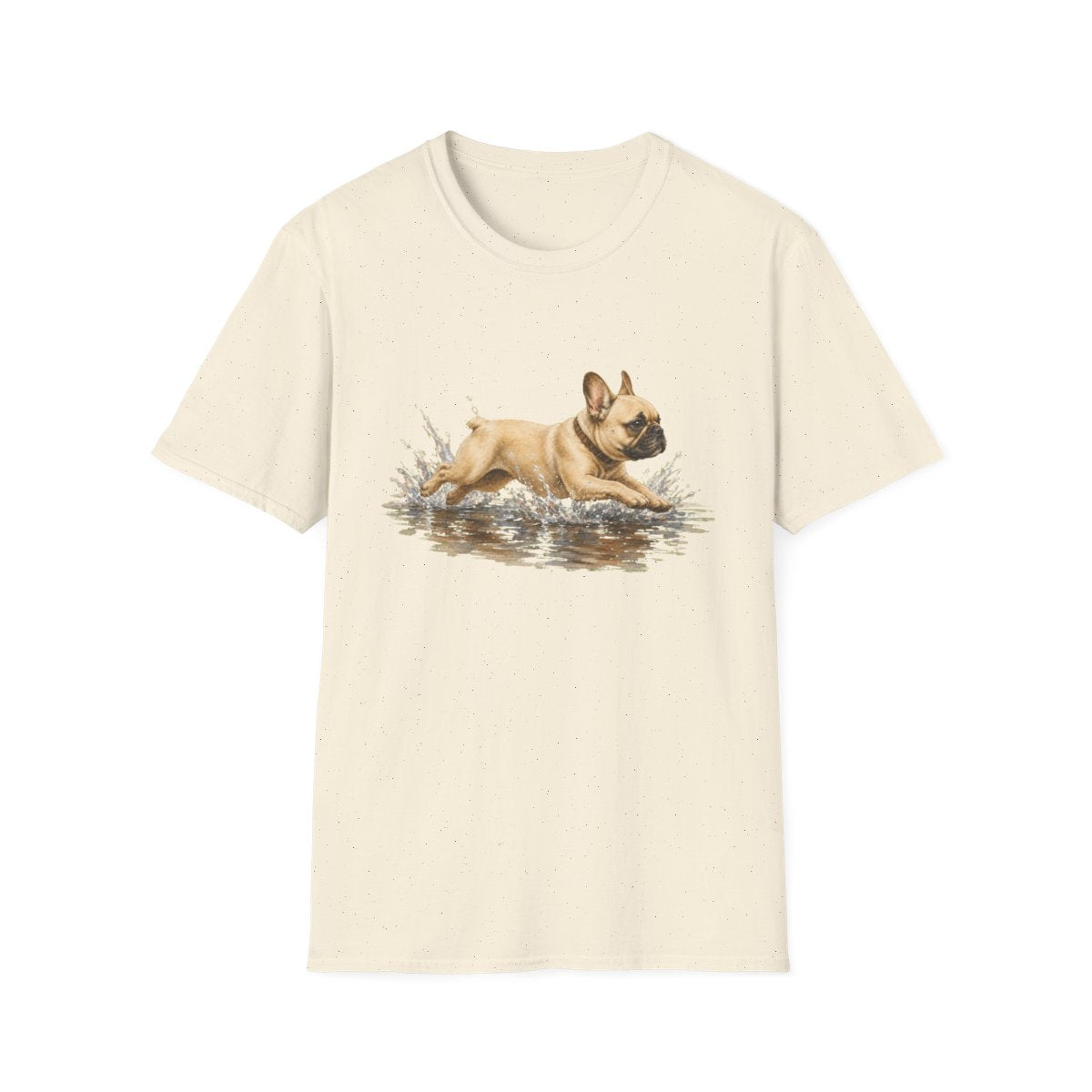 No Puddle Left Behind French Bulldog Tee - Natural