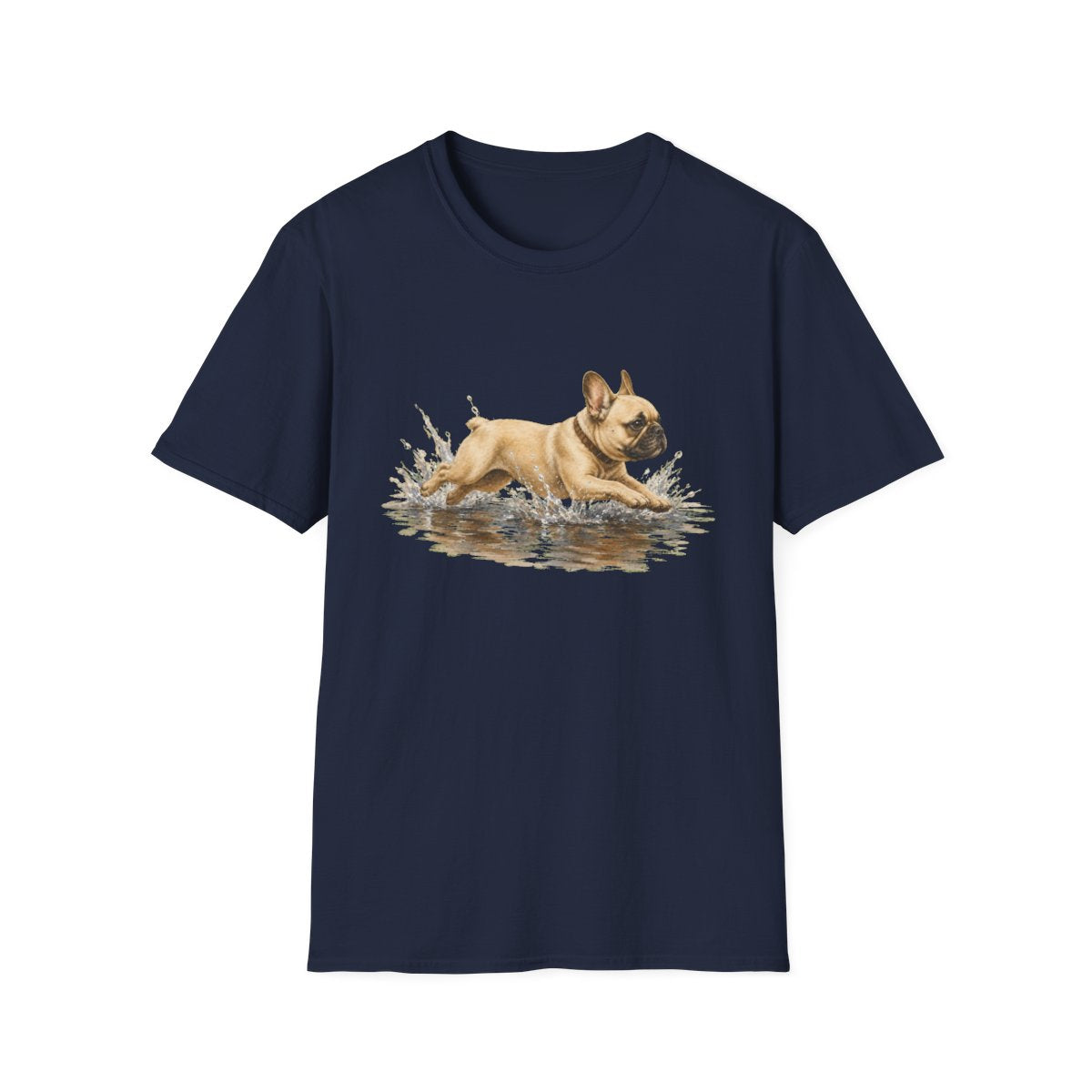 No Puddle Left Behind French Bulldog Tee - Navy