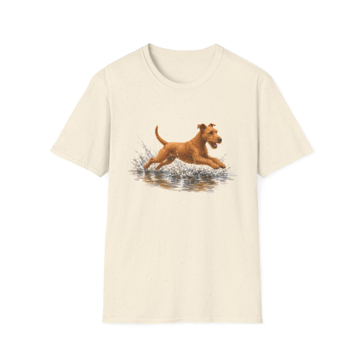 No Puddle Left Behind Irish Terrier Tee - Natural