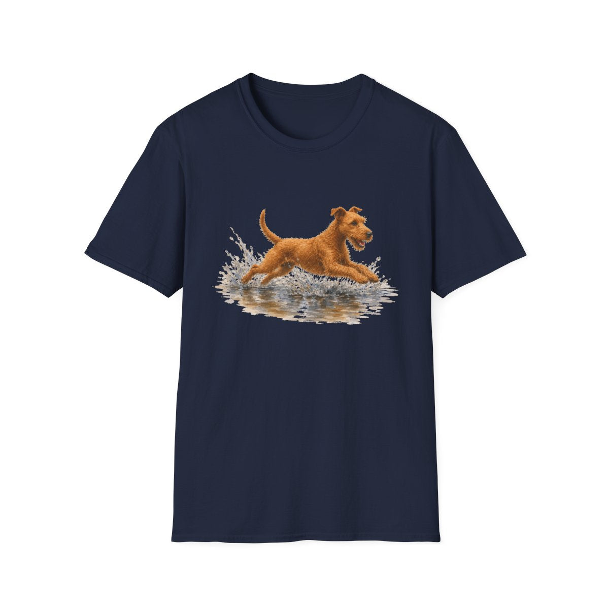 No Puddle Left Behind Irish Terrier Tee - Navy