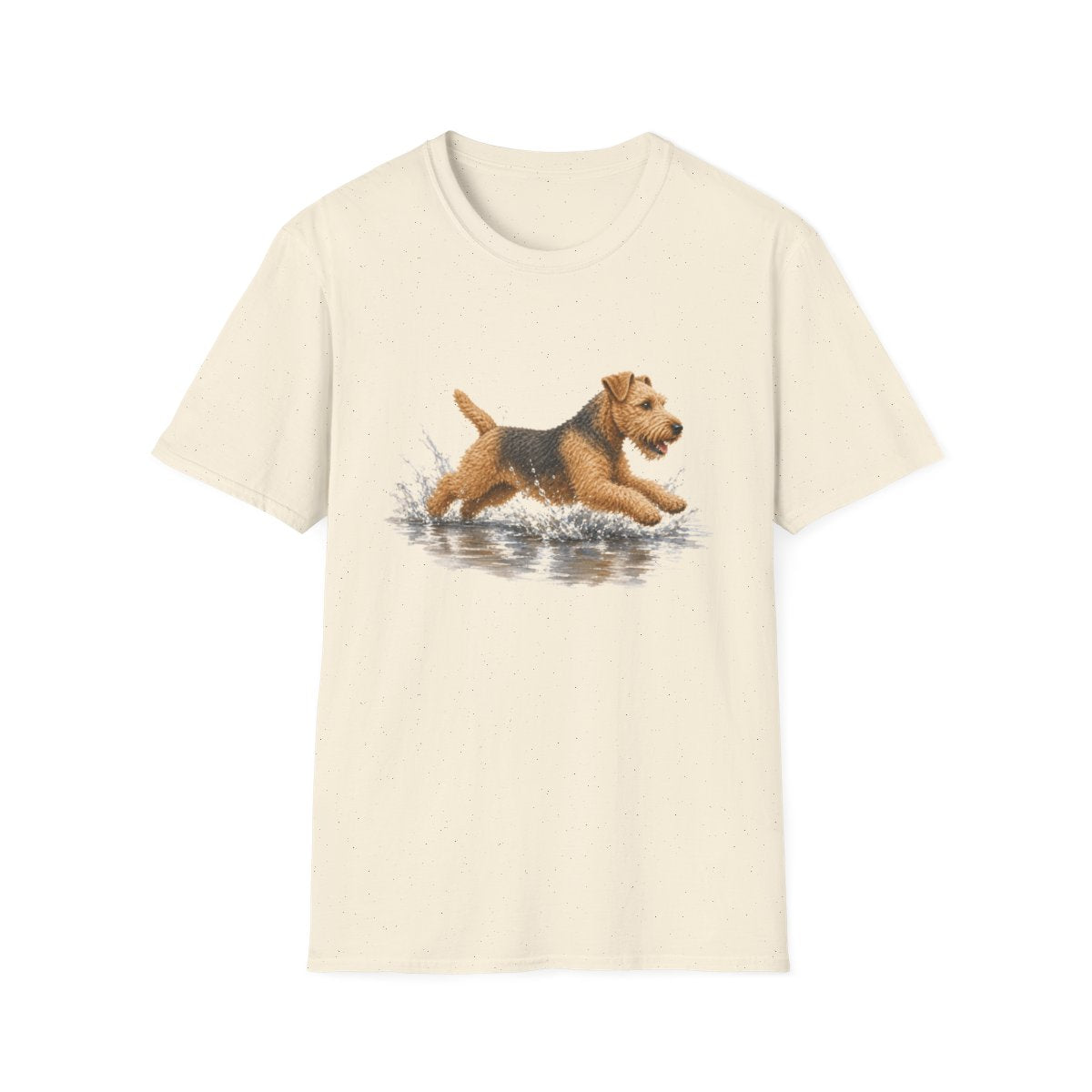 No Puddle Left Behind Lakeland Terrier Tee - Natural