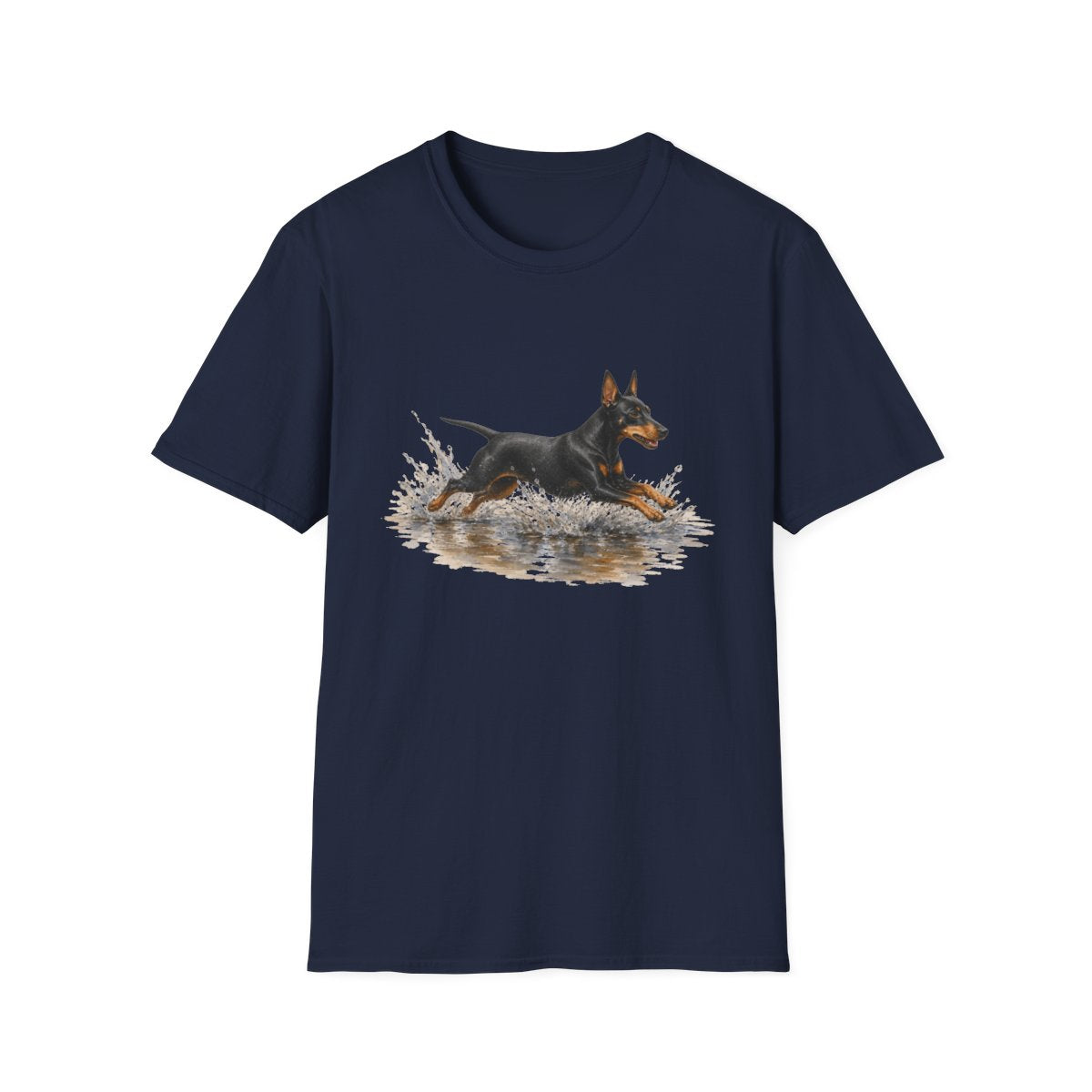 No Puddle Left Behind Manchester Terrier Tee - Navy