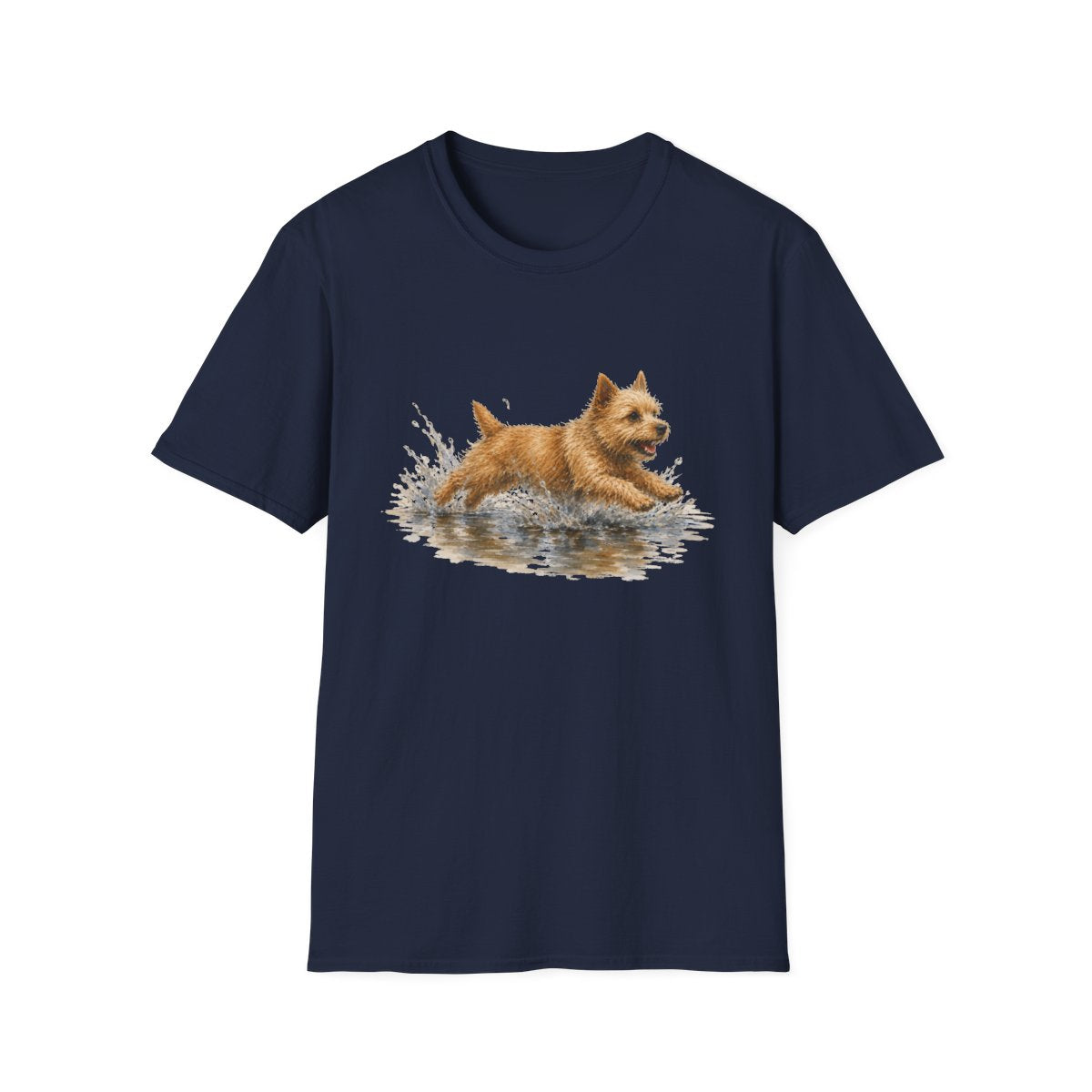 No Puddle Left Behind Norwich Terrier Tee - Navy