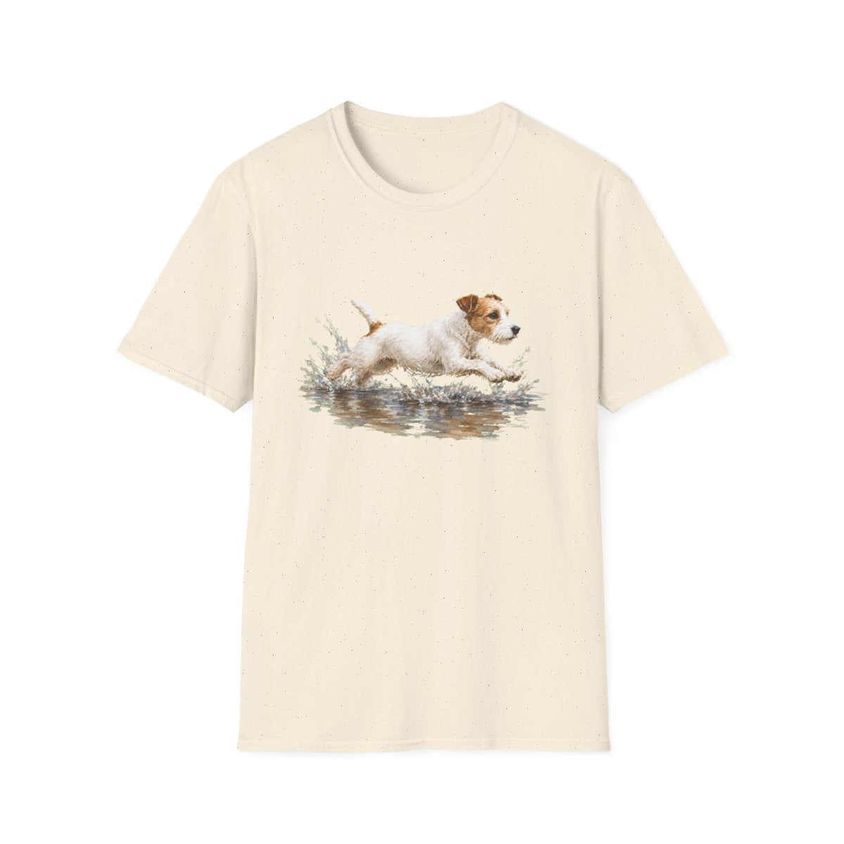 No Puddle Left Behind Parson Russell Terrier Tee - Natural