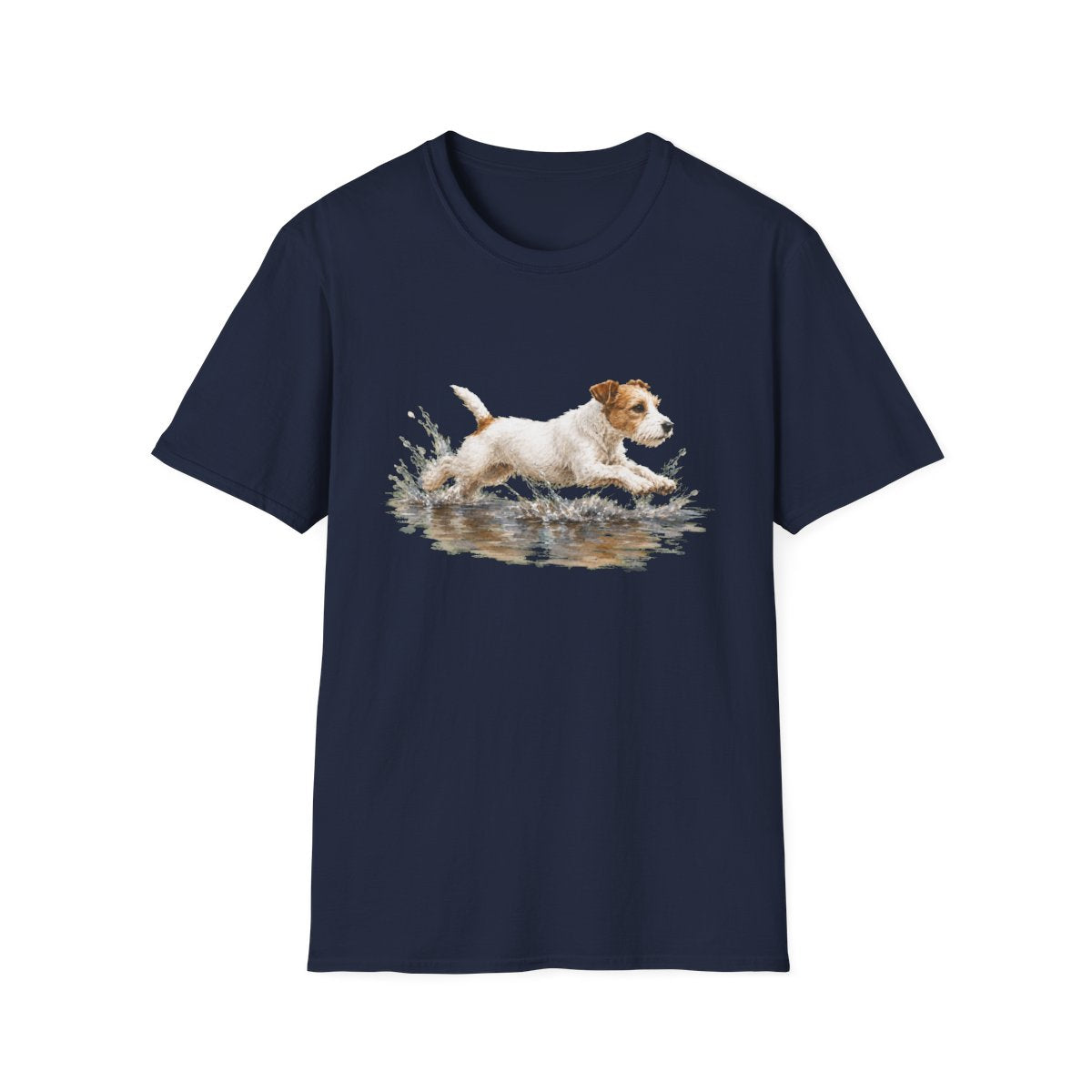 No Puddle Left Behind Parson Russell Terrier Tee - Navy