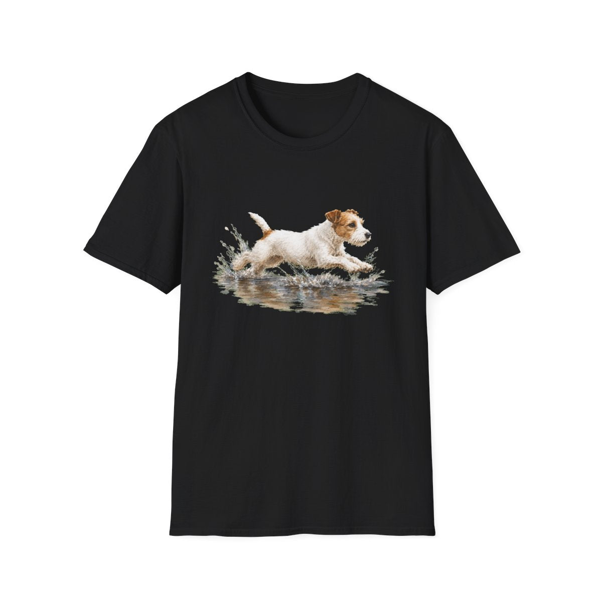 No Puddle Left Behind Parson Russell Terrier Tee - Black