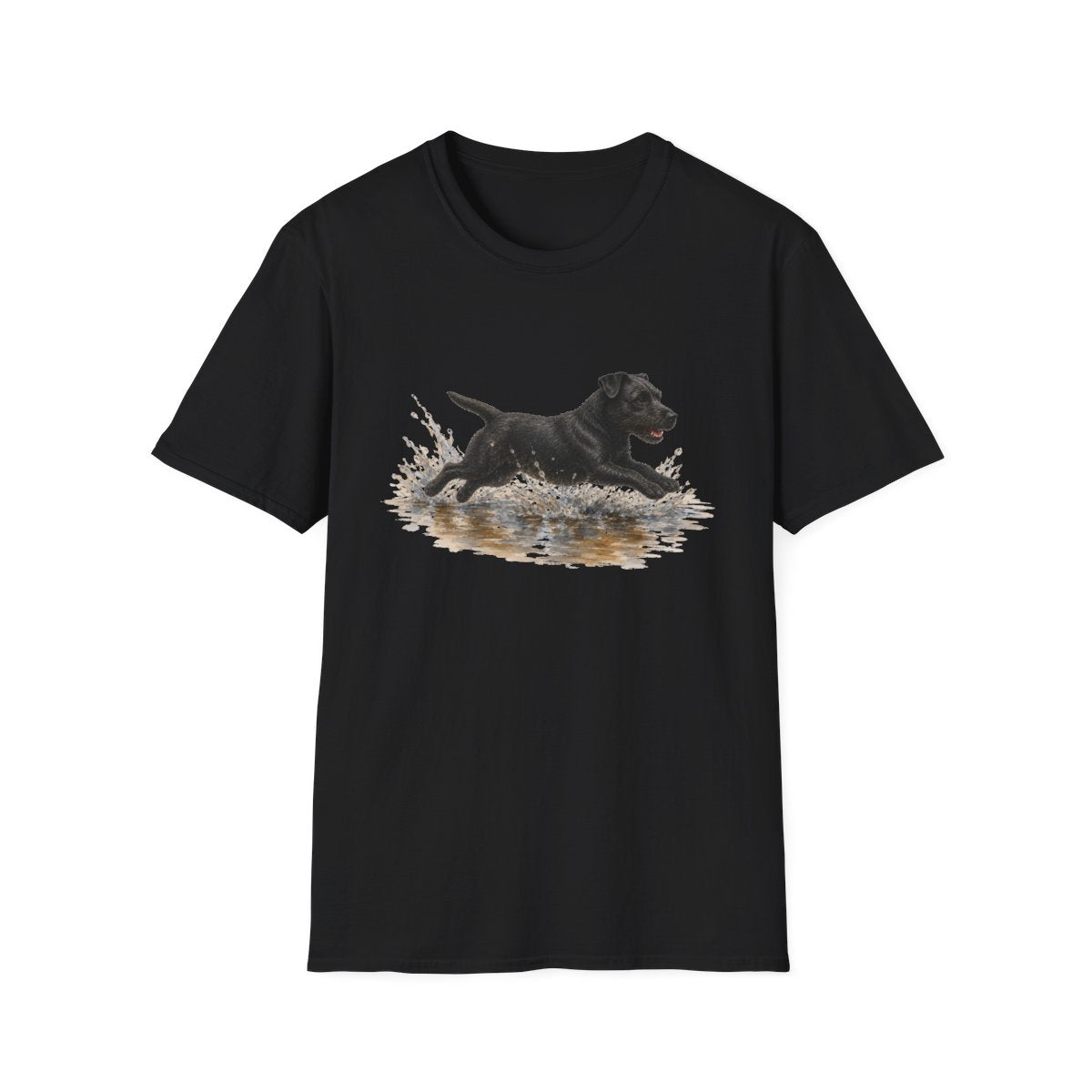 No Puddle Left Behind Patterdale Terrier Tee - Black