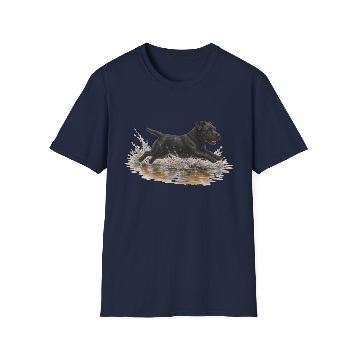 No Puddle Left Behind Patterdale Terrier Tee - Navy