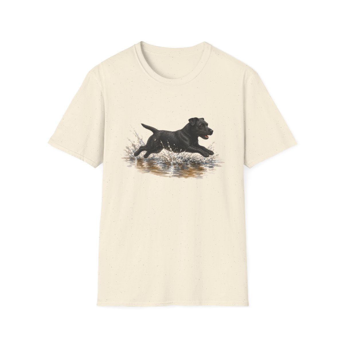 No Puddle Left Behind Patterdale Terrier Tee - Natural