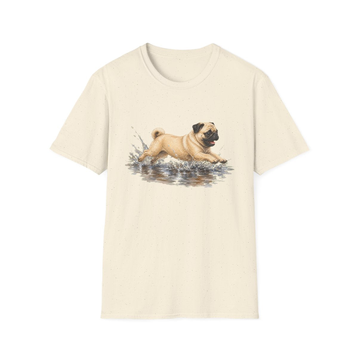 No Puddle Left Behind Pug Tee - Natural