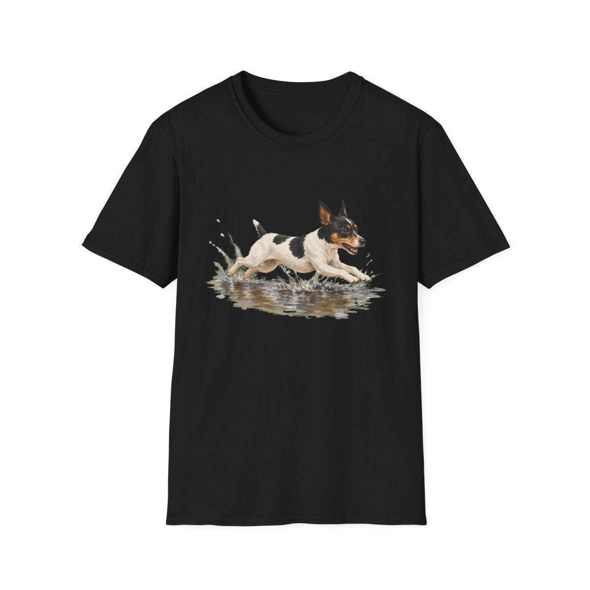 No Puddle Left Behind Rat Terrier Tee - Black