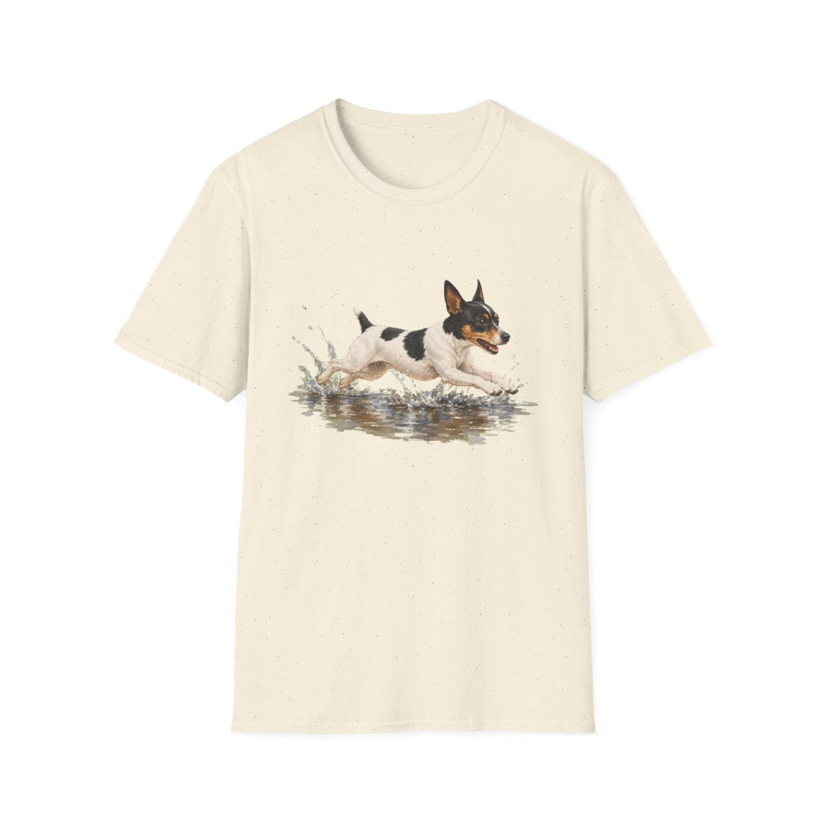 No Puddle Left Behind Rat Terrier Tee - Natural