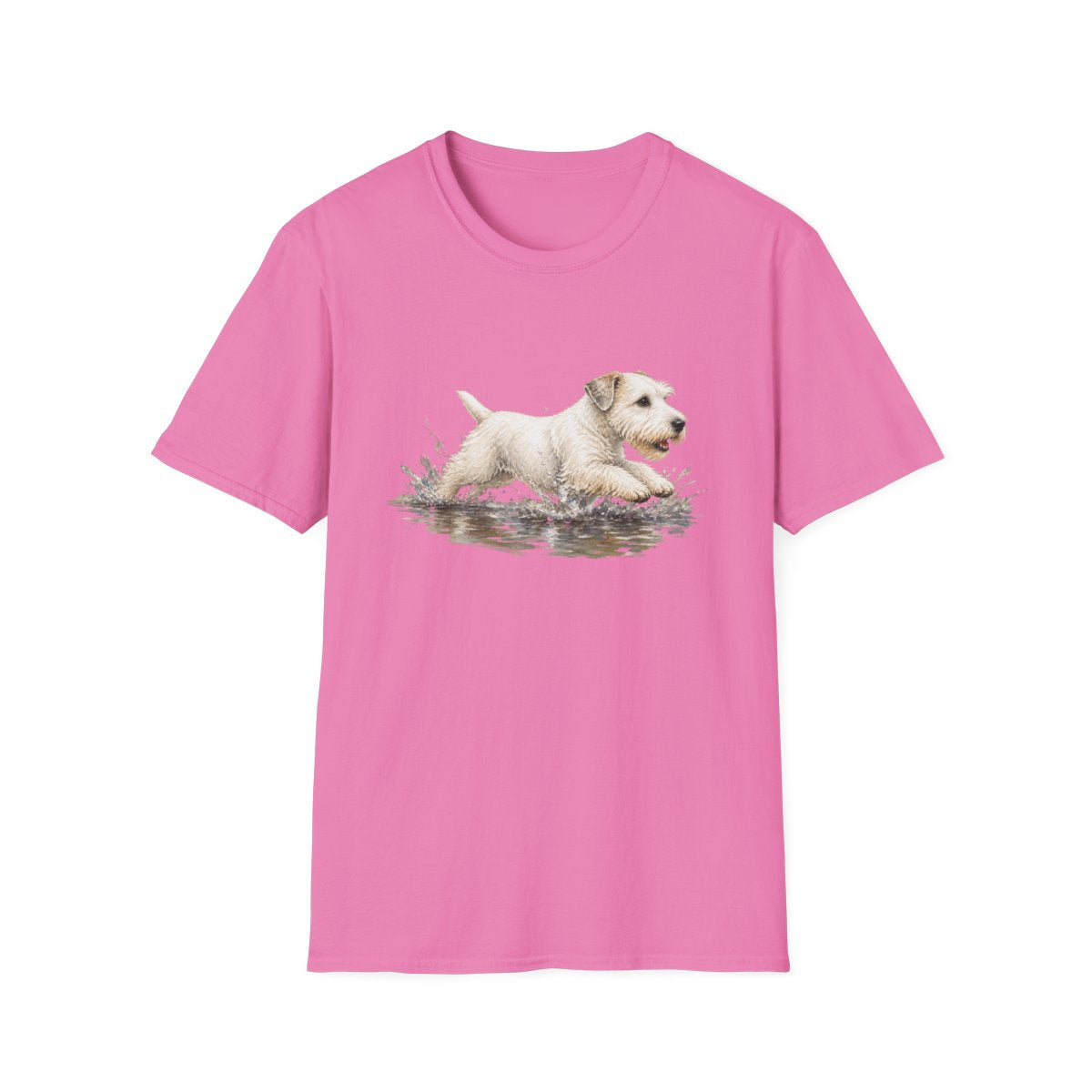 No Puddle Left Behind Sealyham Terrier Tee - Azalea