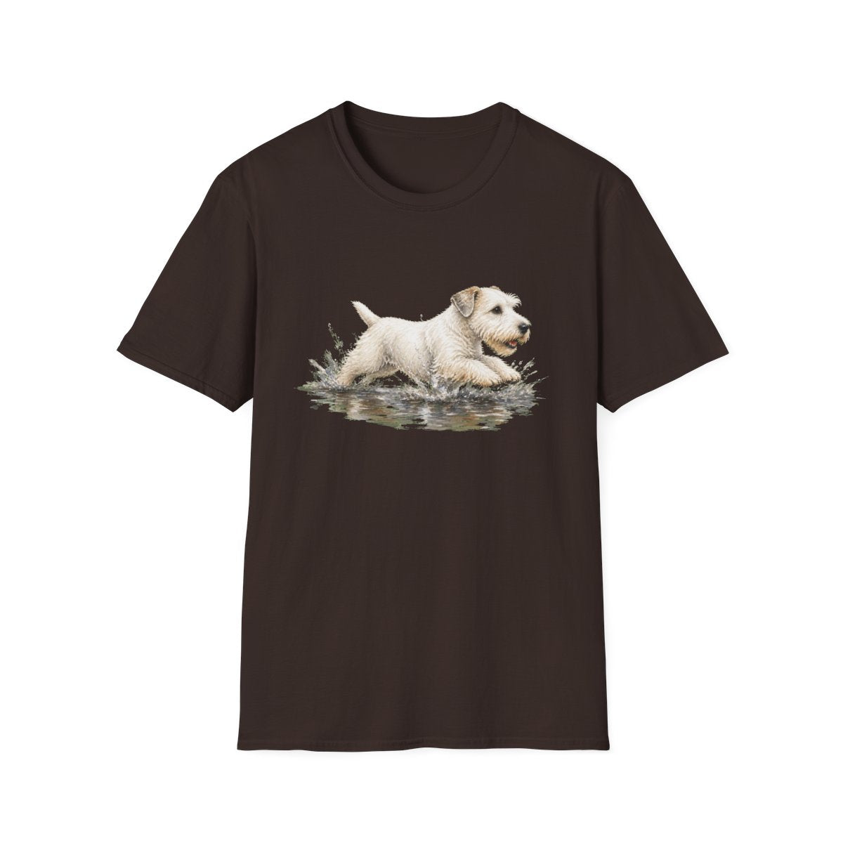 No Puddle Left Behind Sealyham Terrier Tee - Dark Chocolate