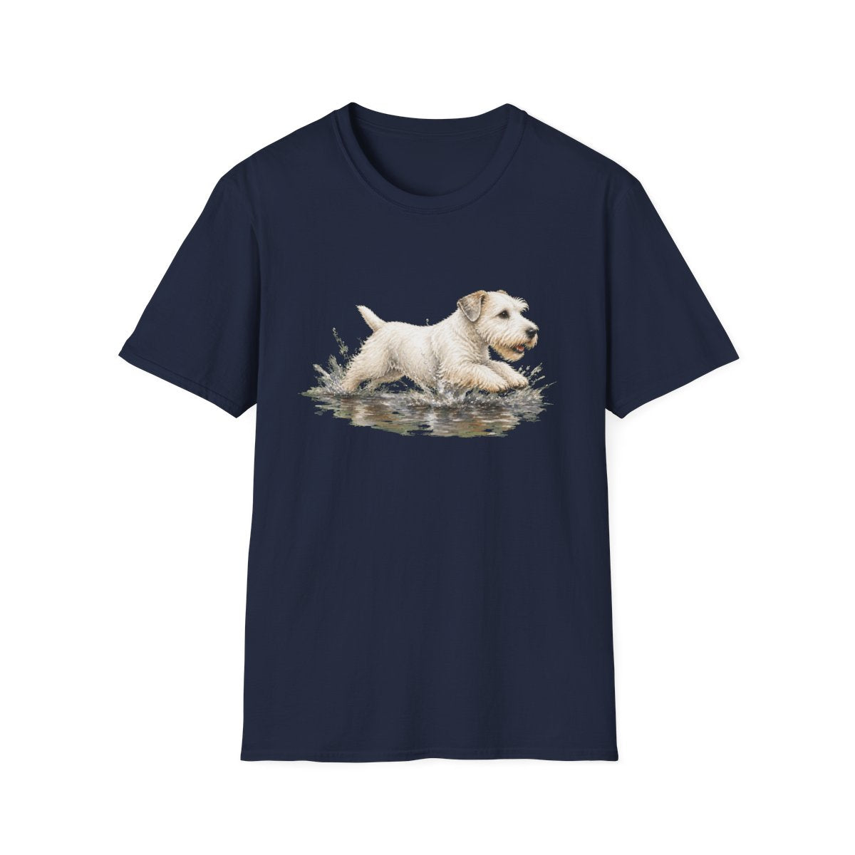 No Puddle Left Behind Sealyham Terrier Tee - Navy