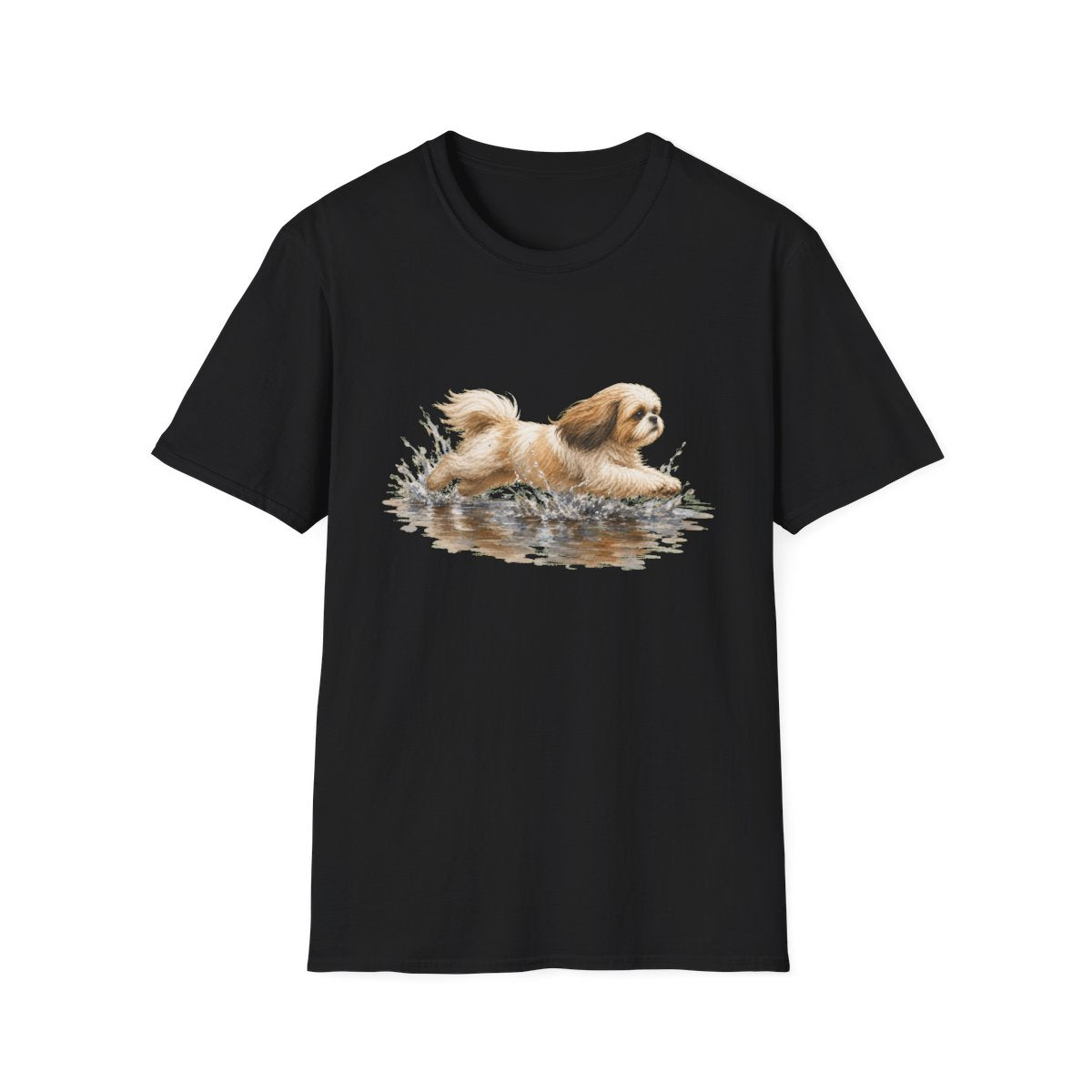 No Puddle Left Behind Shih Tzu Tee - Black