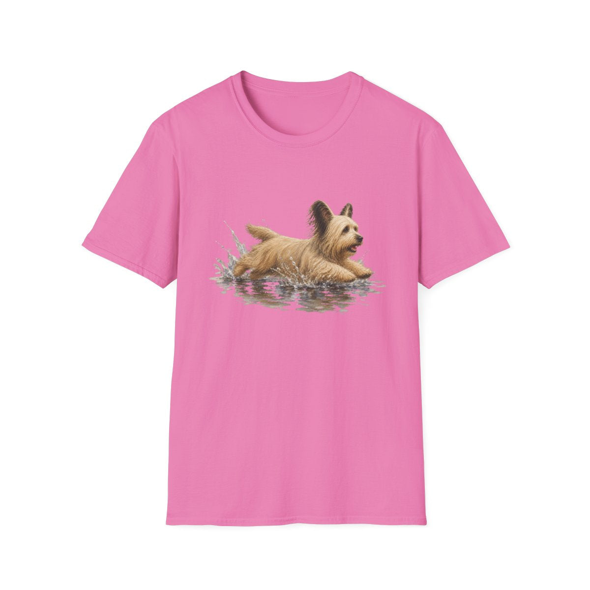 No Puddle Left Behind Skye Terrier Tee - Azalea