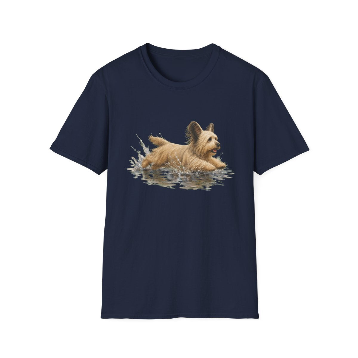 No Puddle Left Behind Skye Terrier Tee - Navy