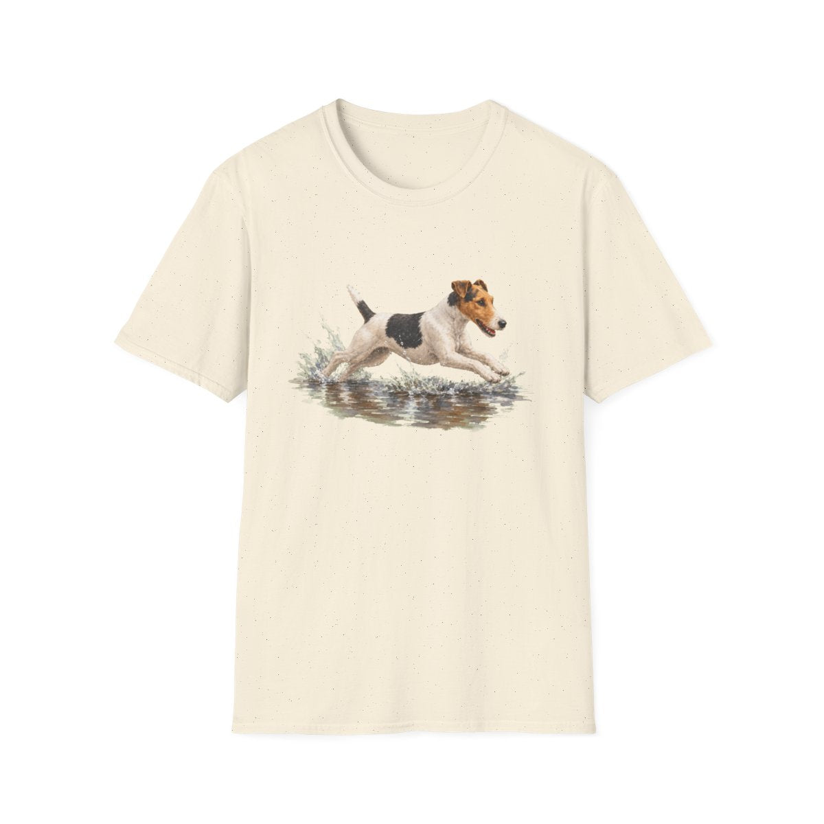 No Puddle Left Behind Smooth Fox Terrier Tee - Natural