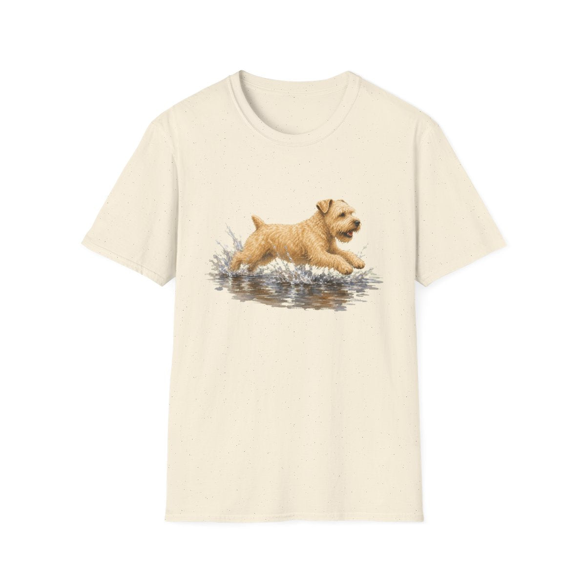 No Puddle Left Behind Soft Coated Wheaten Terrier Tee - Natural