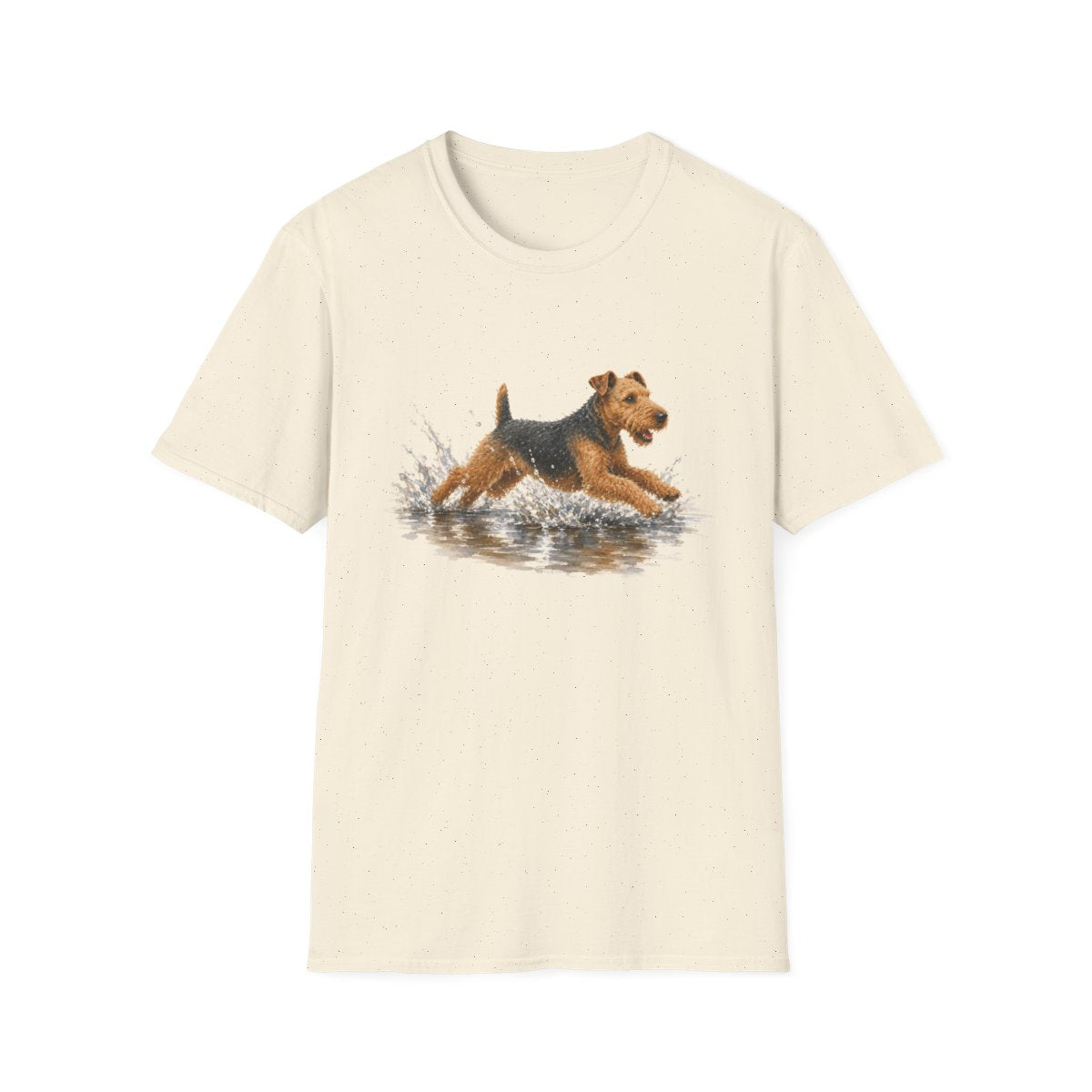 No Puddle Left Behind Welsh Terrier Tee - Natural