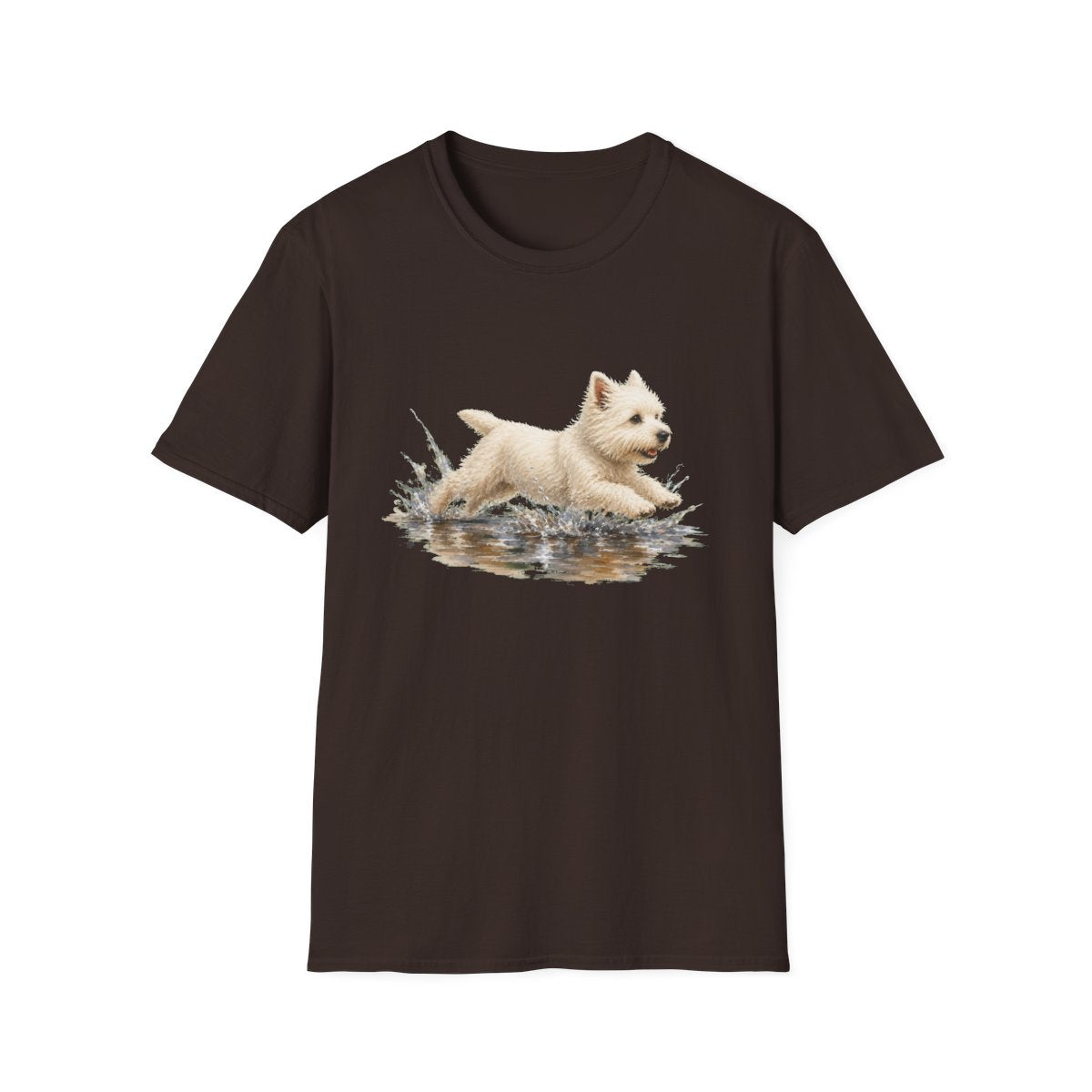 No Puddle Left Behind Westie Tee - Dark Chocolate