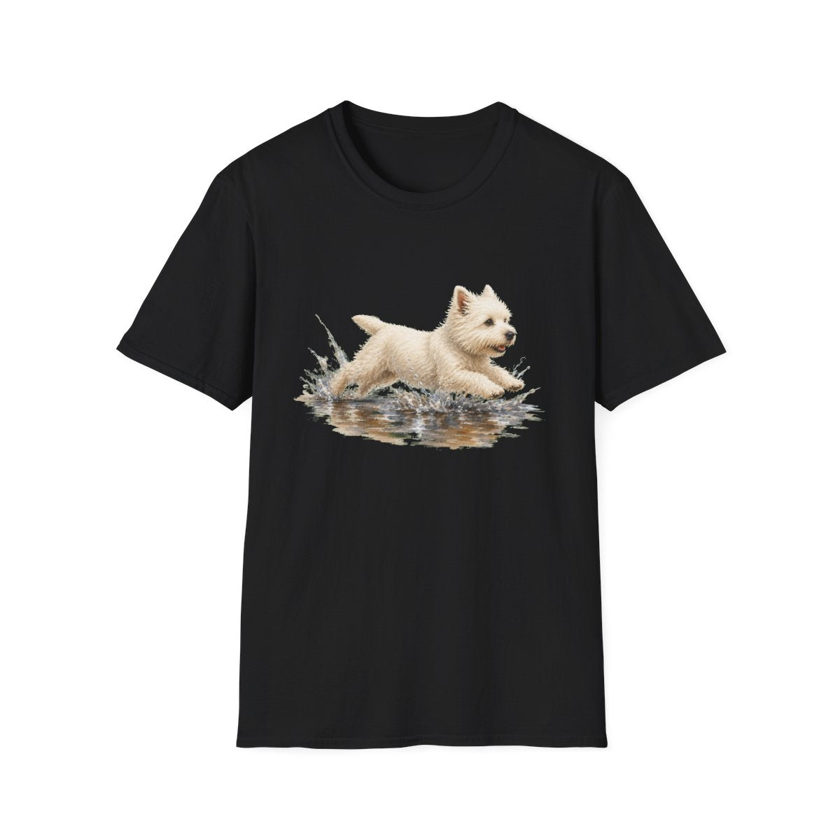 No Puddle Left Behind Westie Tee - Black
