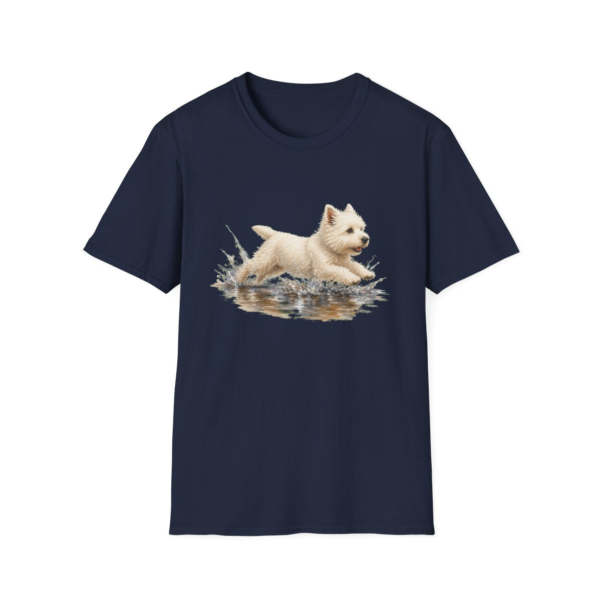 No Puddle Left Behind Westie Tee - Navy