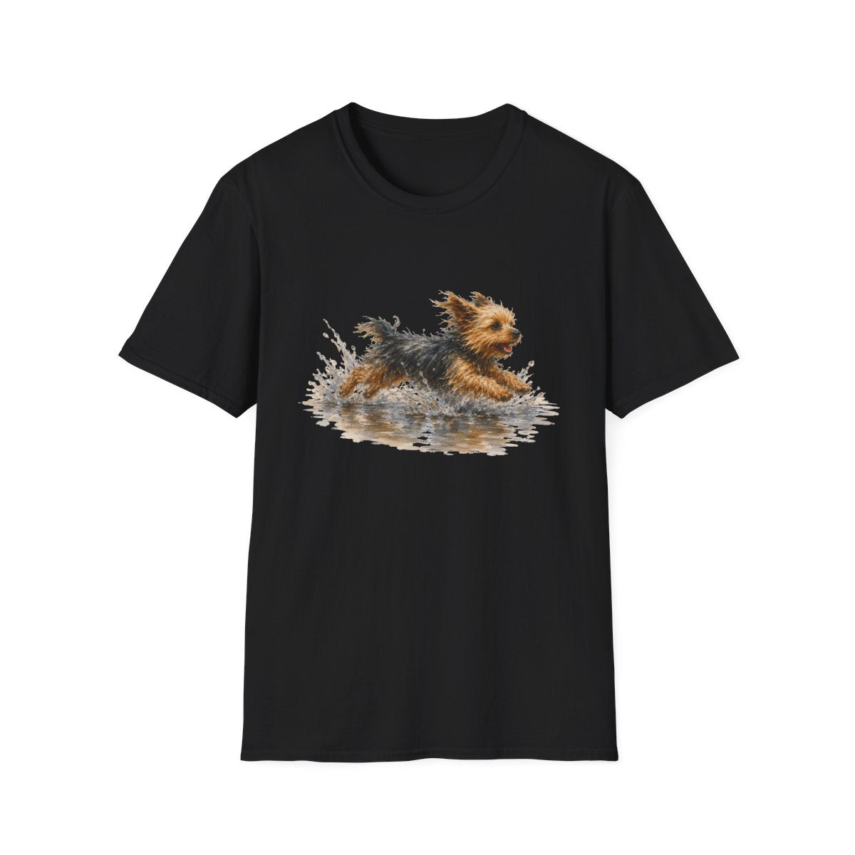 No Puddle Left Behind Yorkie Tee - Black