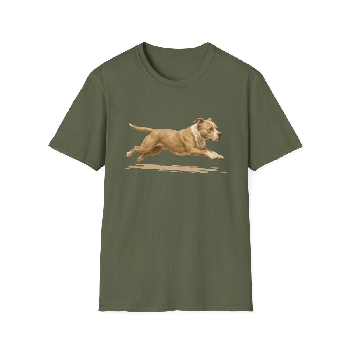 No Rest For The American Pit Bull Terrier Tee - Military Green