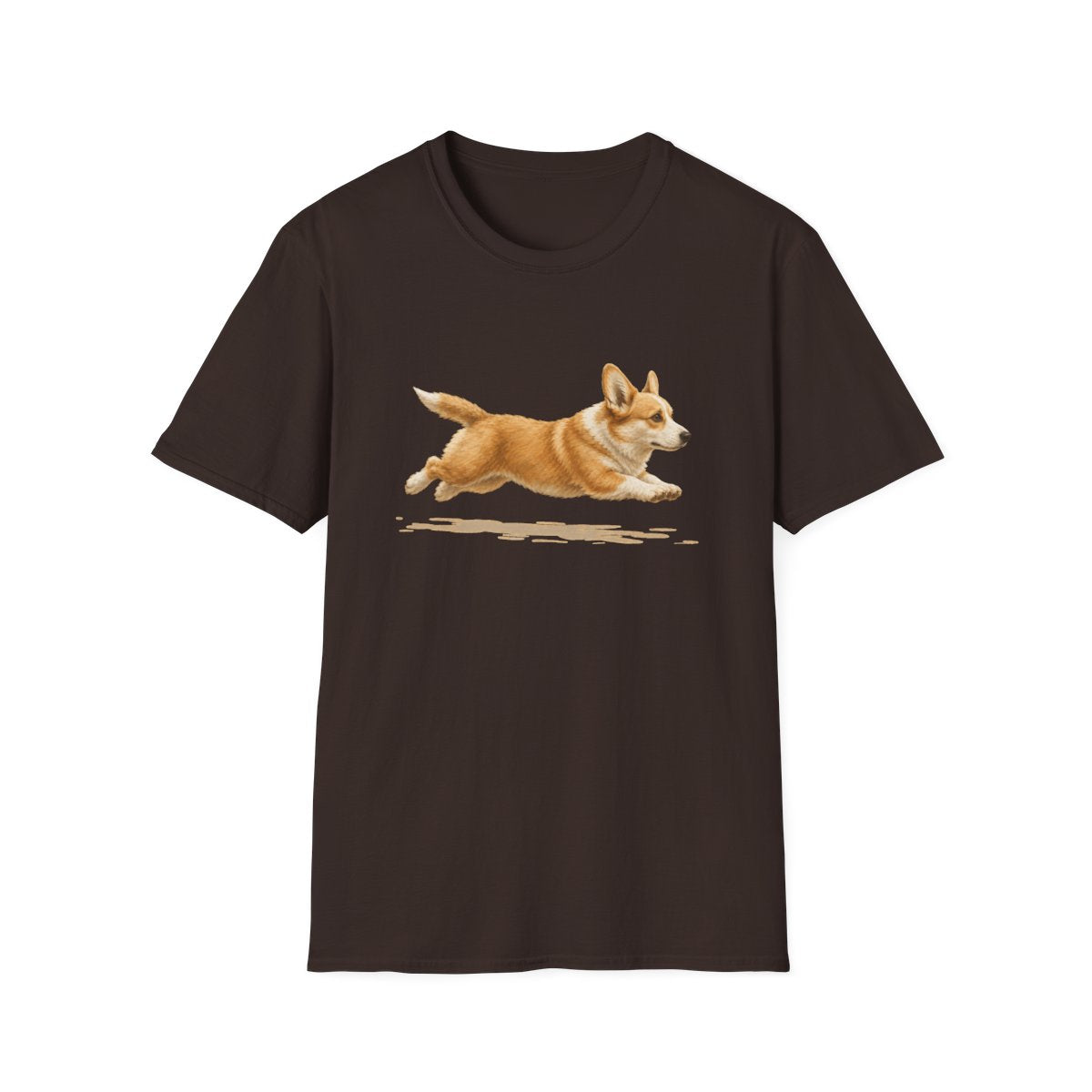 No Rest For The Corgi Tee - Dark Chocolate