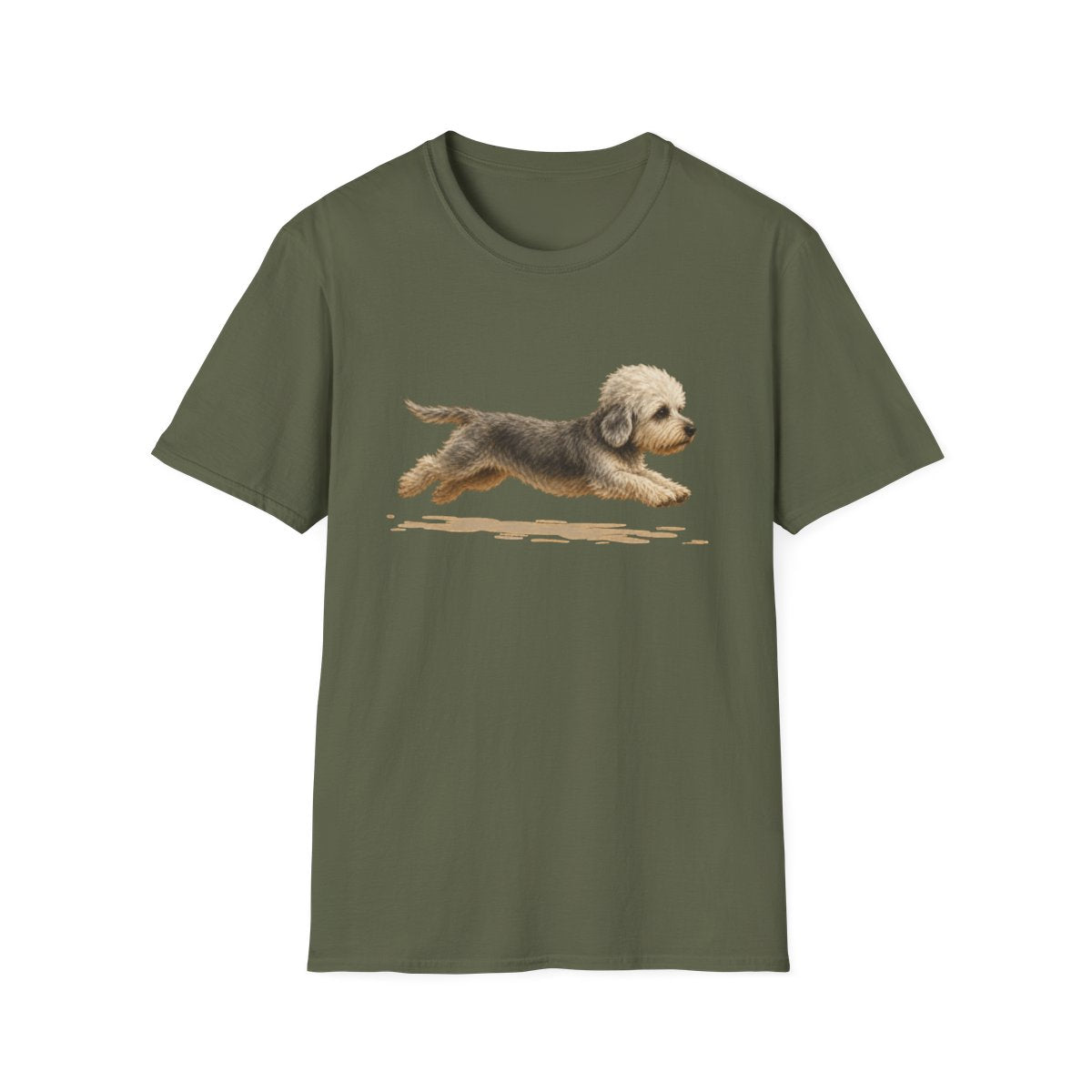 No Rest For The Dandie Dinmont Terrier Tee - Military Green