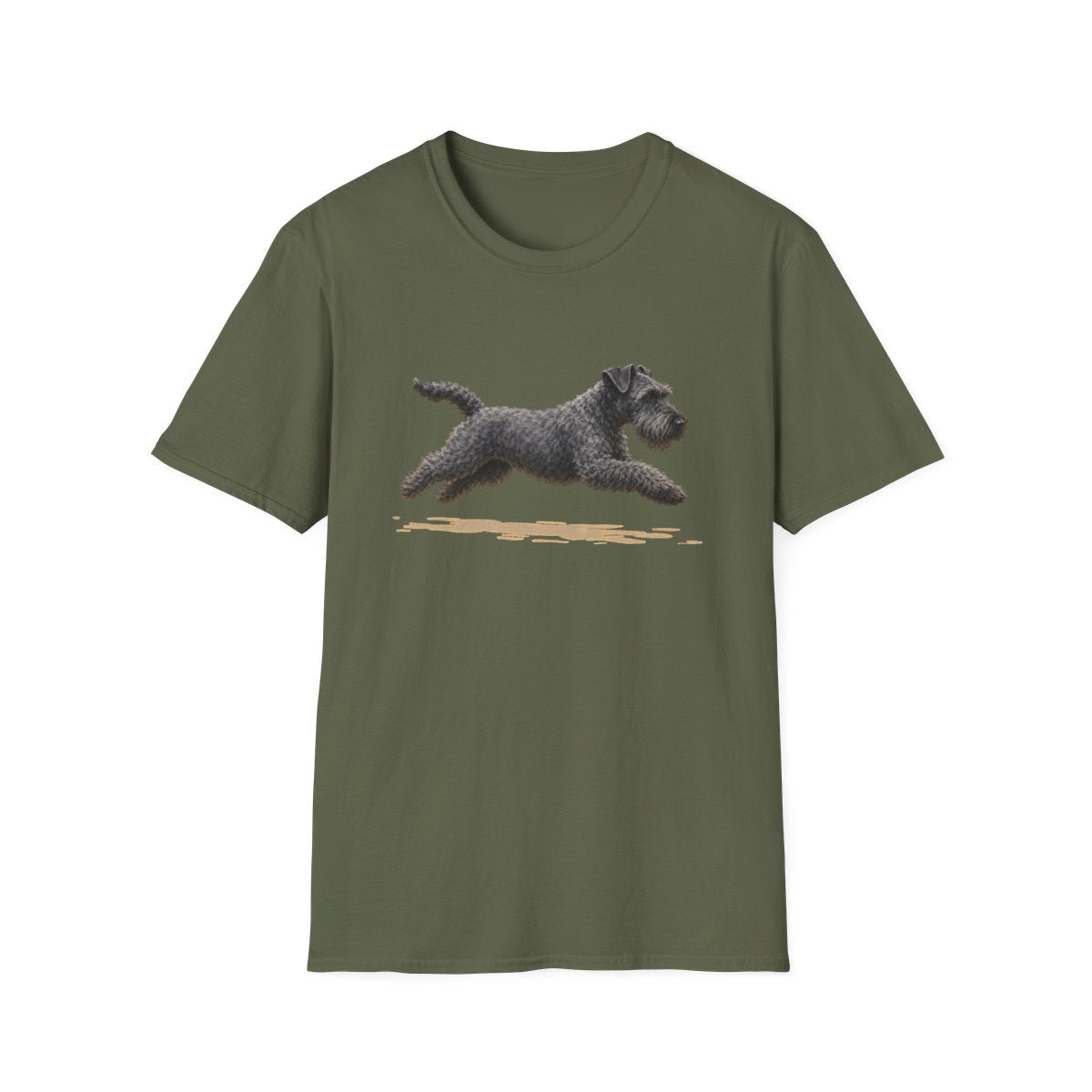 No Rest For The Kerry Blue Terrier Tee - Military Green