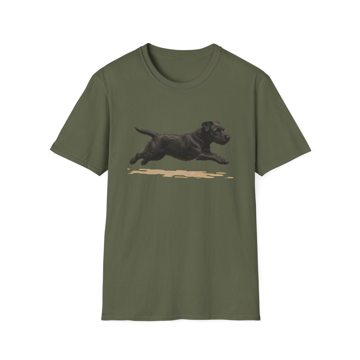 No Rest For The Patterdale Terrier Tee - Military Green
