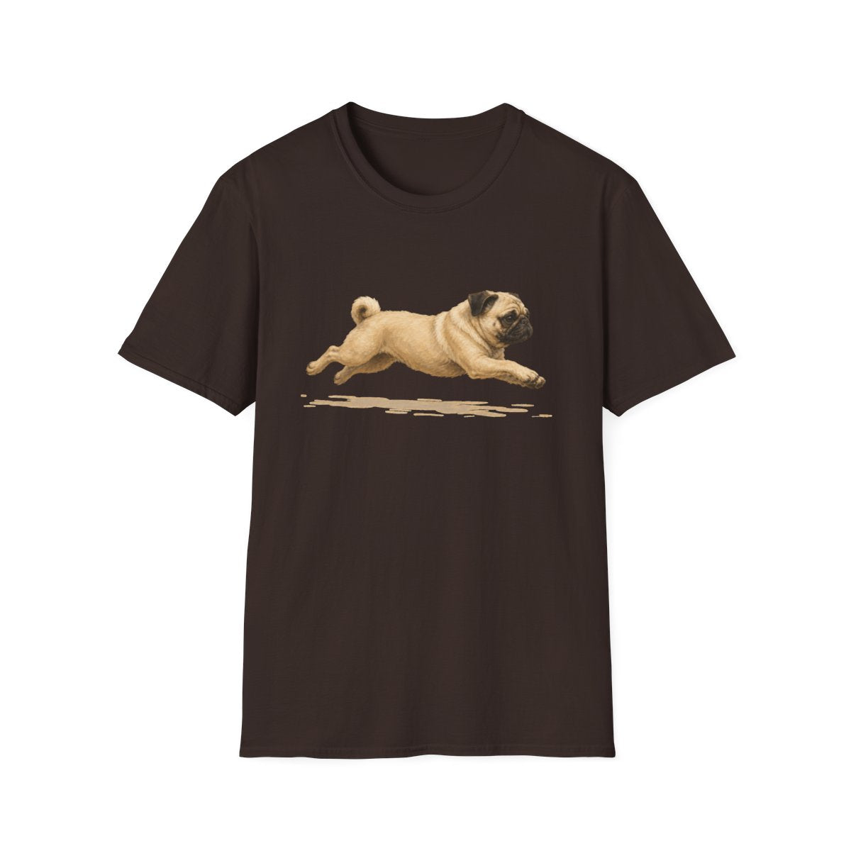 No Rest For The Pug Tee - Dark Chocolate