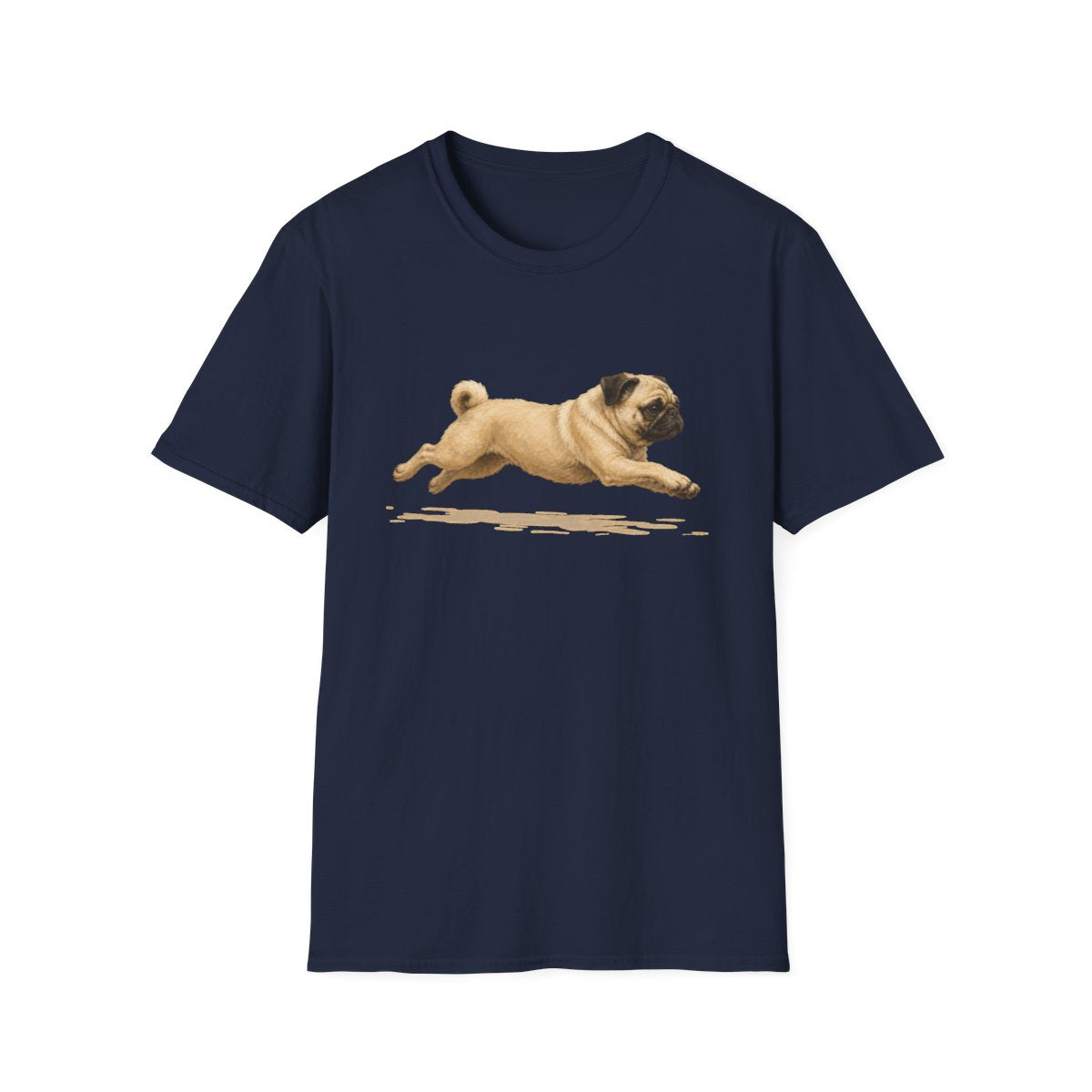 No Rest For The Pug Tee - Navy