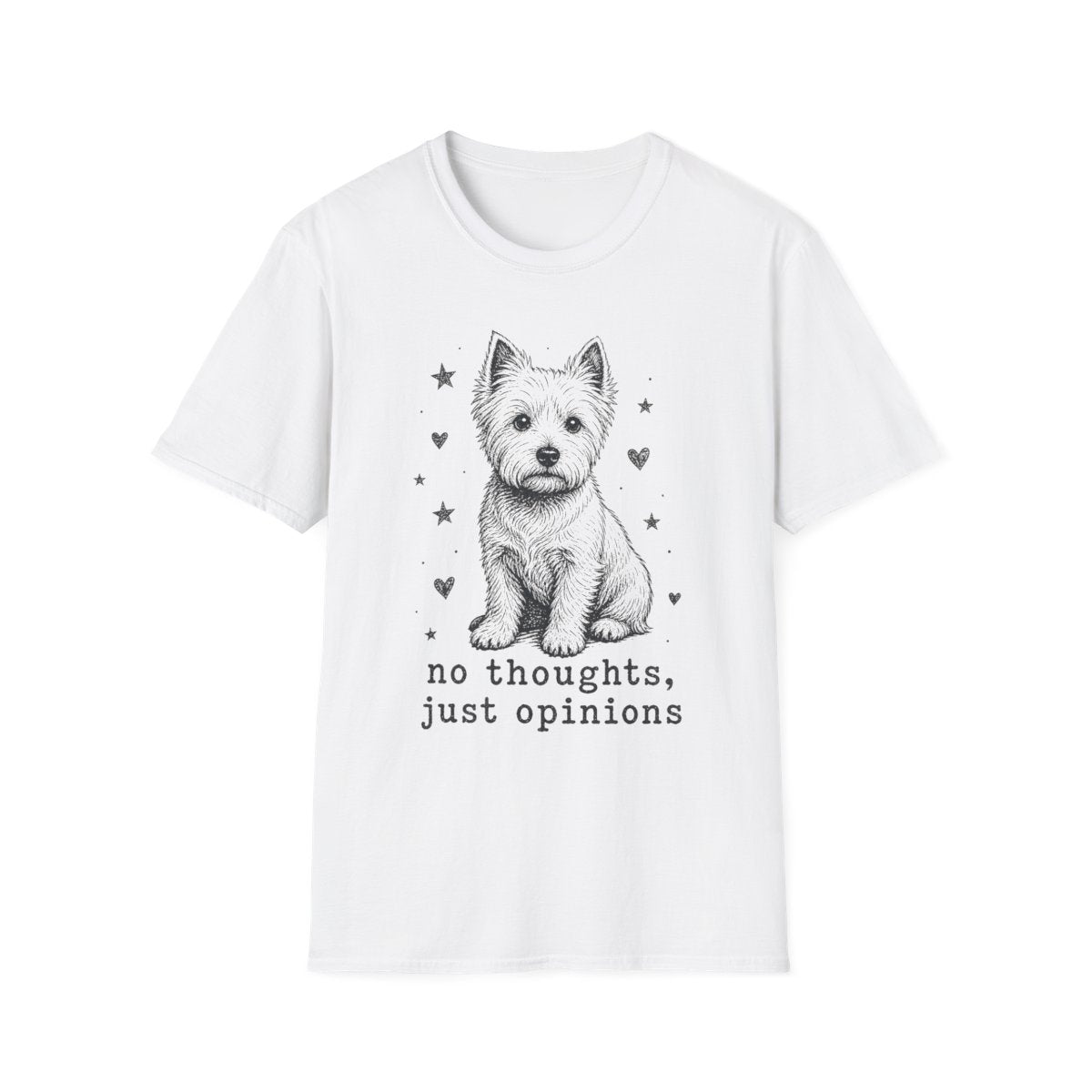 No Thoughts Just Opinions Tee - White